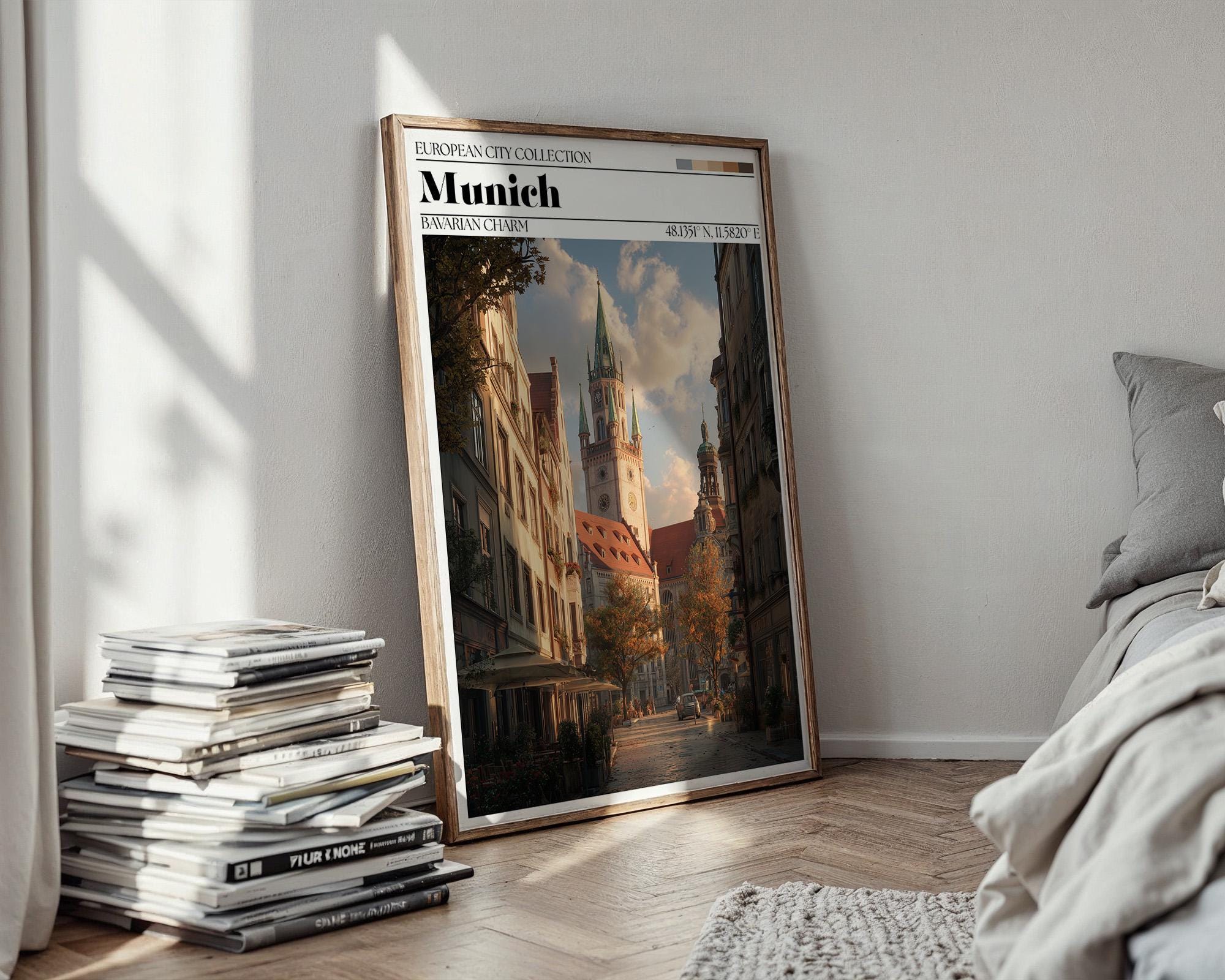 Munich Germany Travel Poster – Bavarian Art Print
