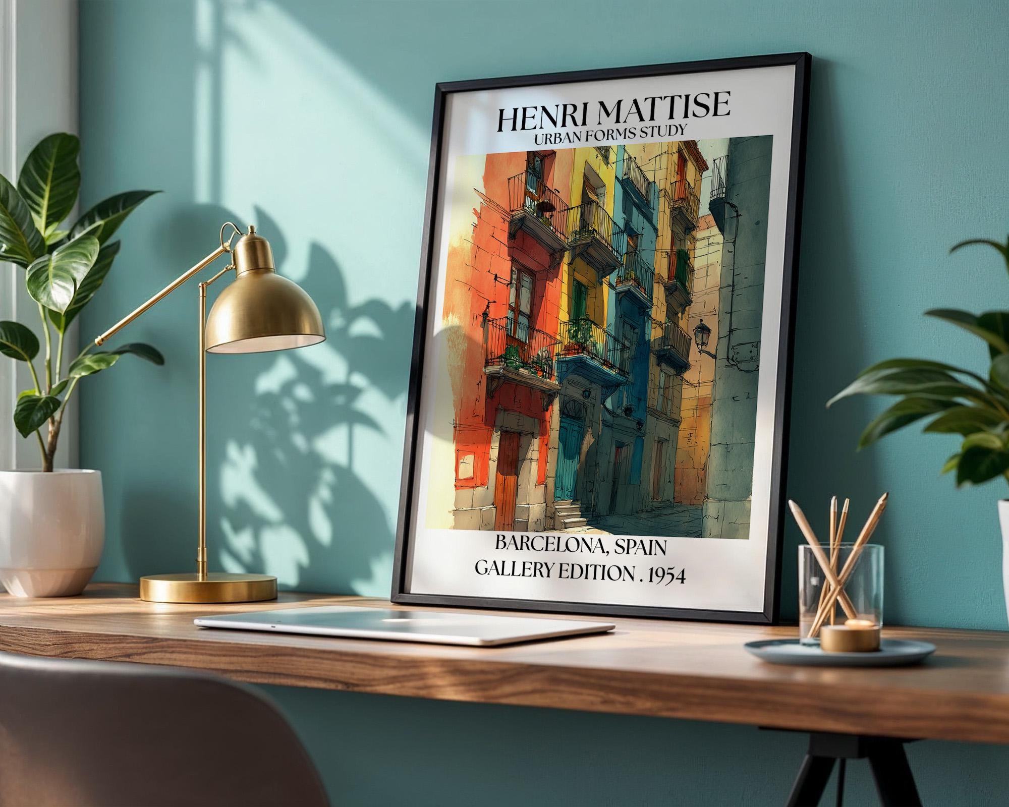 Barcelona Henri Mattise Travel Poster - Barcelona Wall Art Print