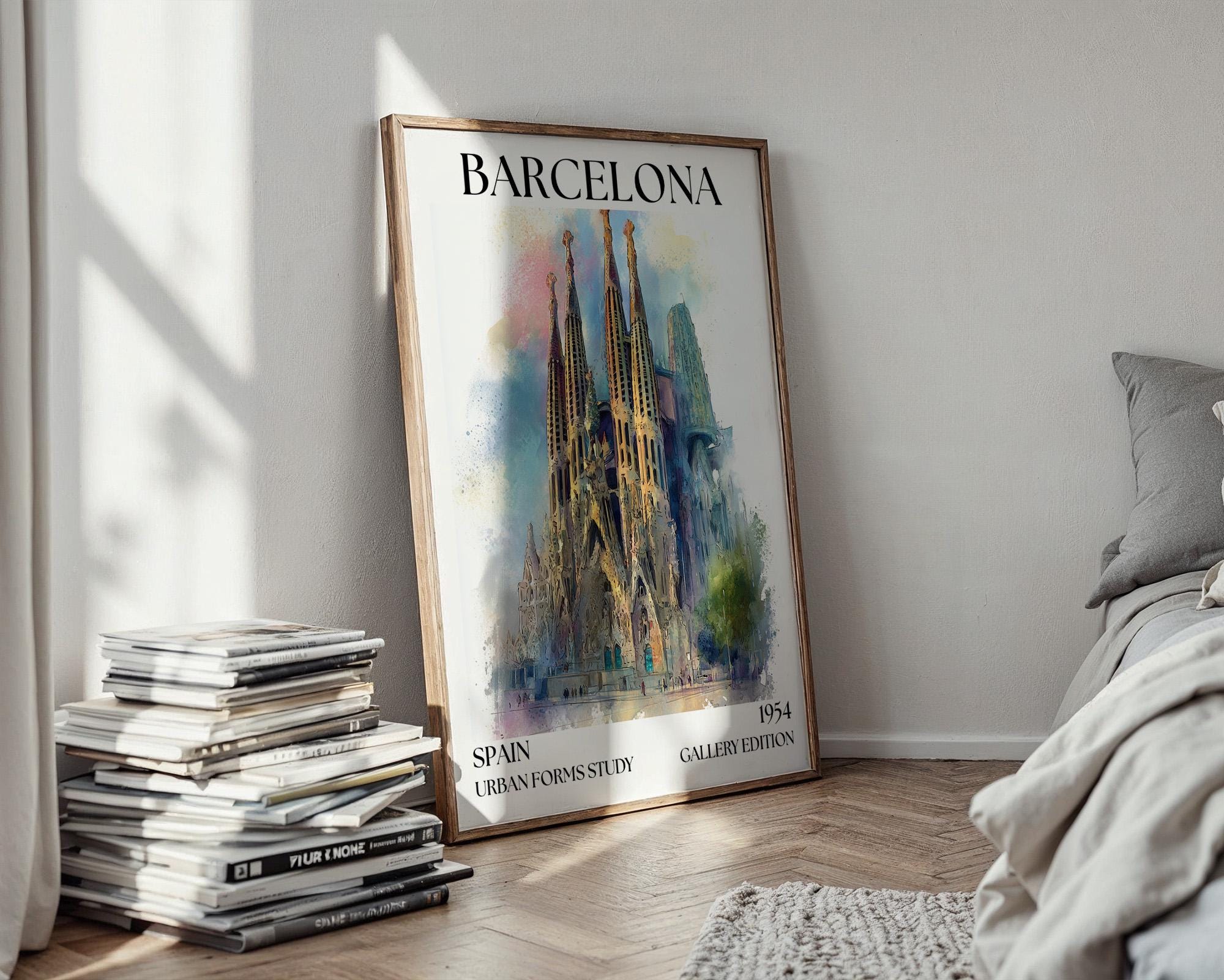 Sagrada Familia Henri Mattise Poster - Barcelona Travel Wall Art Print