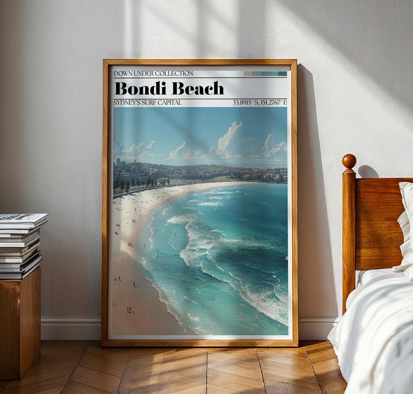 Bondi Beach Sydney Travel Poster - Australia Wall Art Print