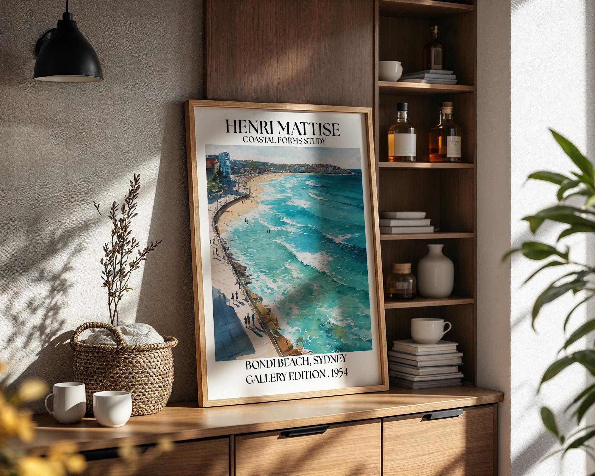 Henri Mattise Bondi Beach Poster - Sydney Watercolour Travel Wall Art