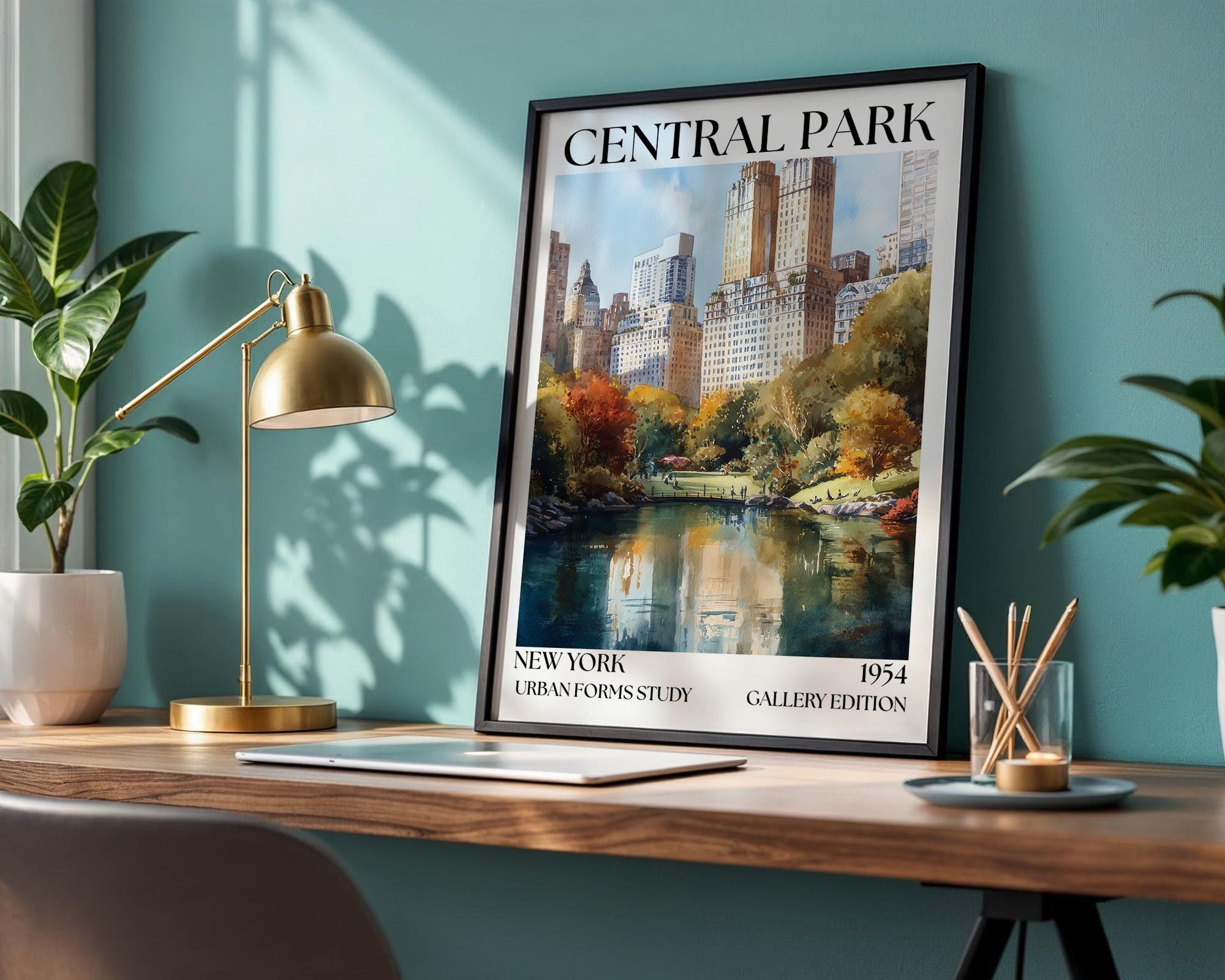 Central Park New York Poster - Henri Mattise Travel Wall Art