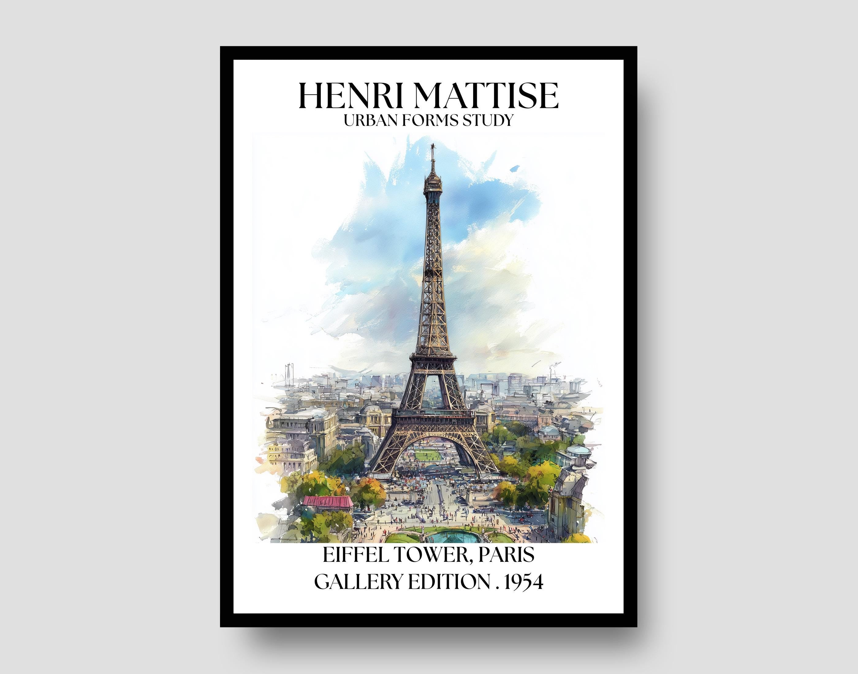 Henri Mattise Eiffel Tower Poster - Paris Travel Wall Art