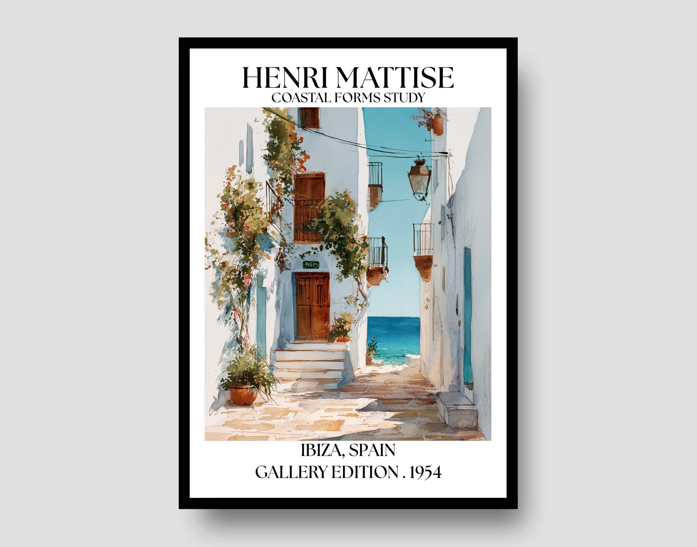 Henri Mattise Ibiza Poster - Ibiza Travel Wall Art Print