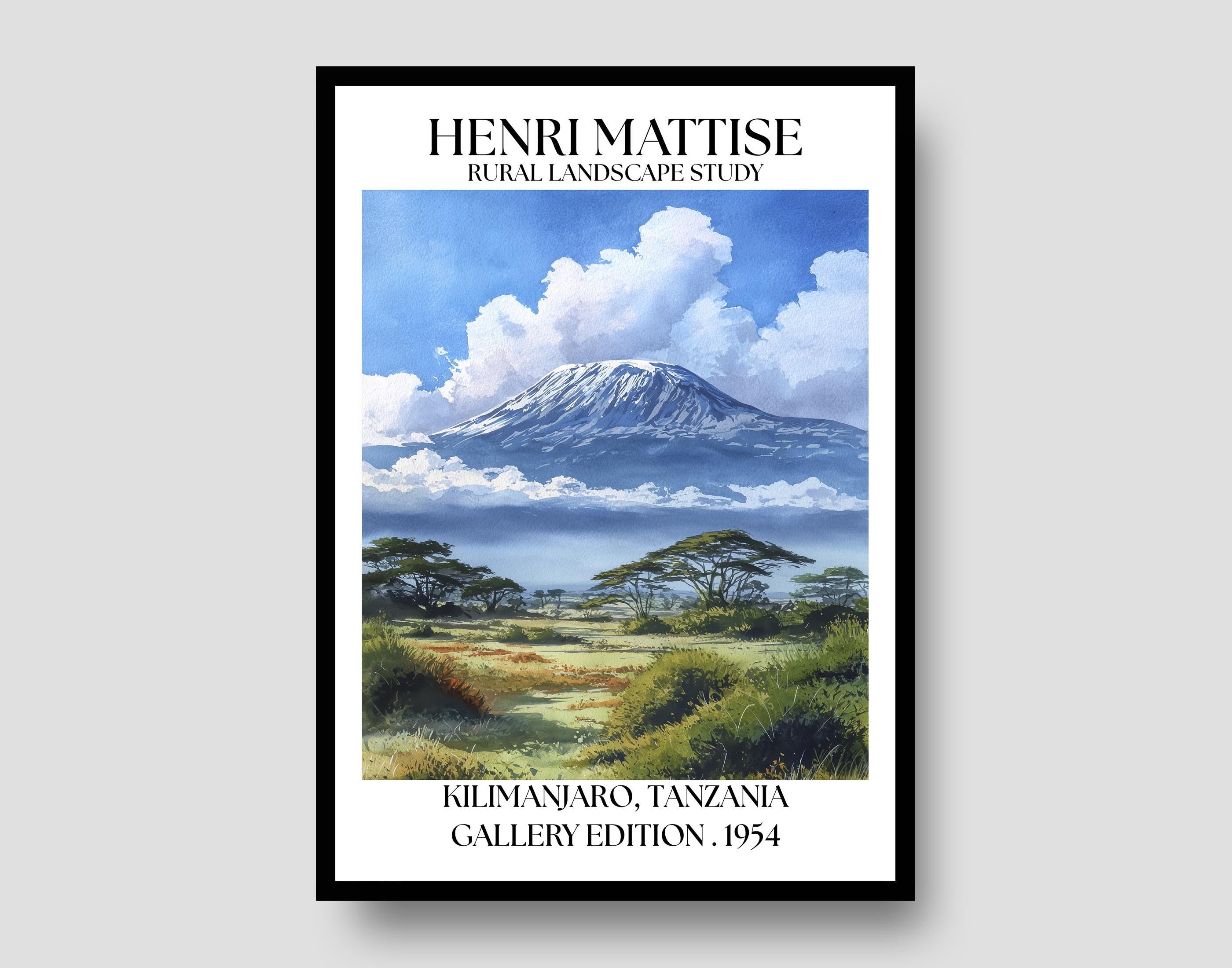 Henri Mattise Kilimanjaro Poster - Kilimanjaro Travel Wall Art Print