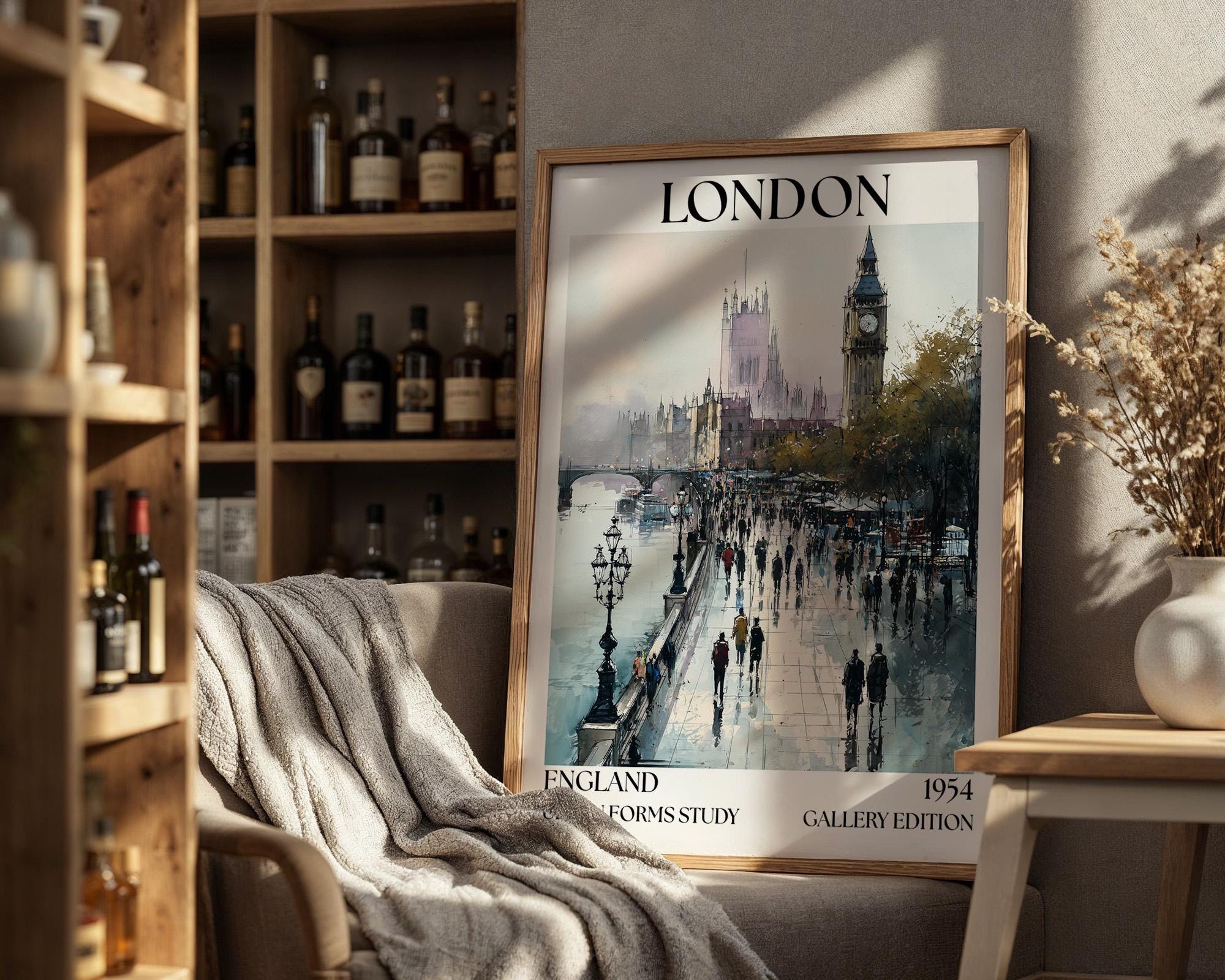 London Henri Mattise Poster - Big Ben Watercolour Print