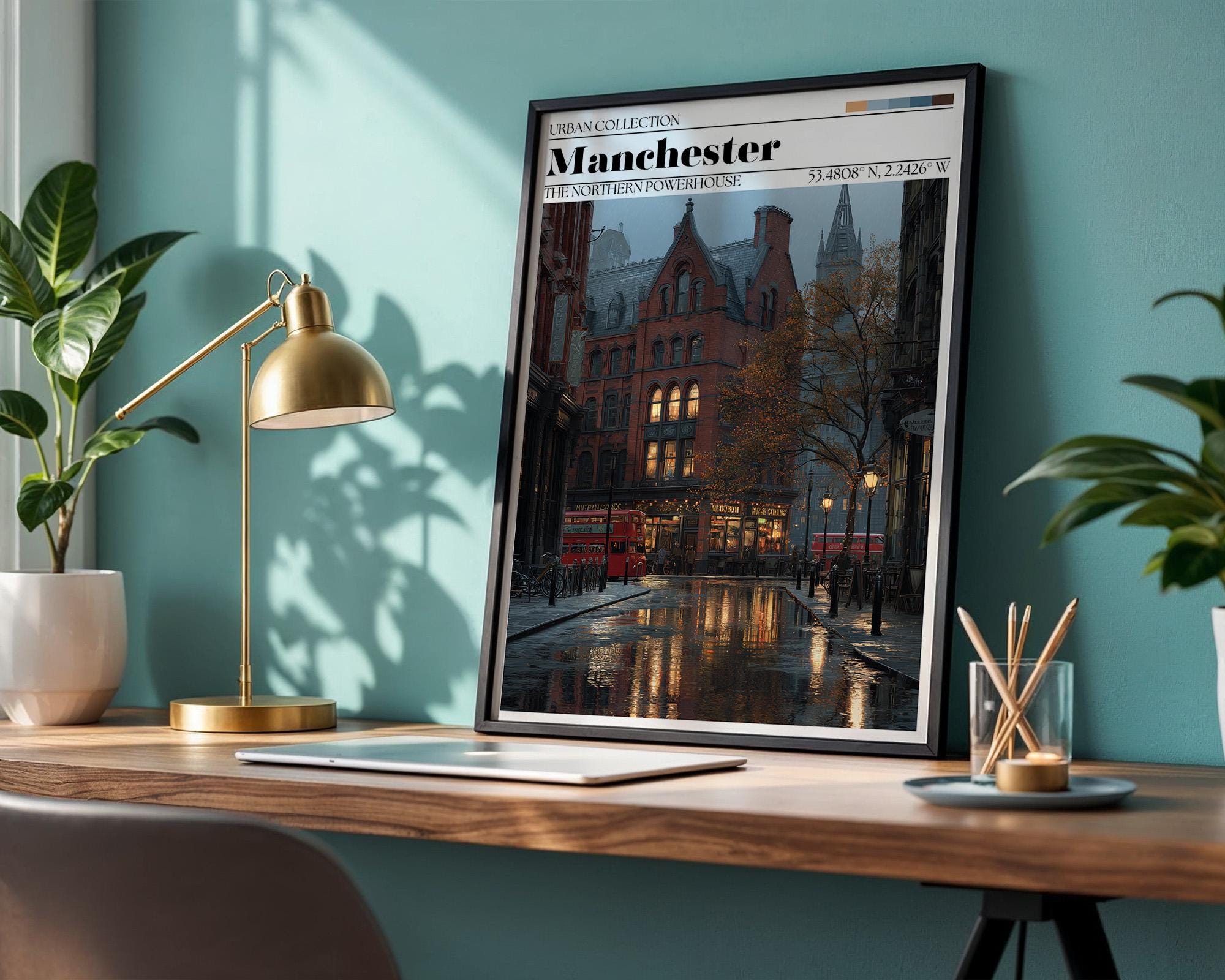 Manchester Poster - UK Travel Wall Art - Manchester Print