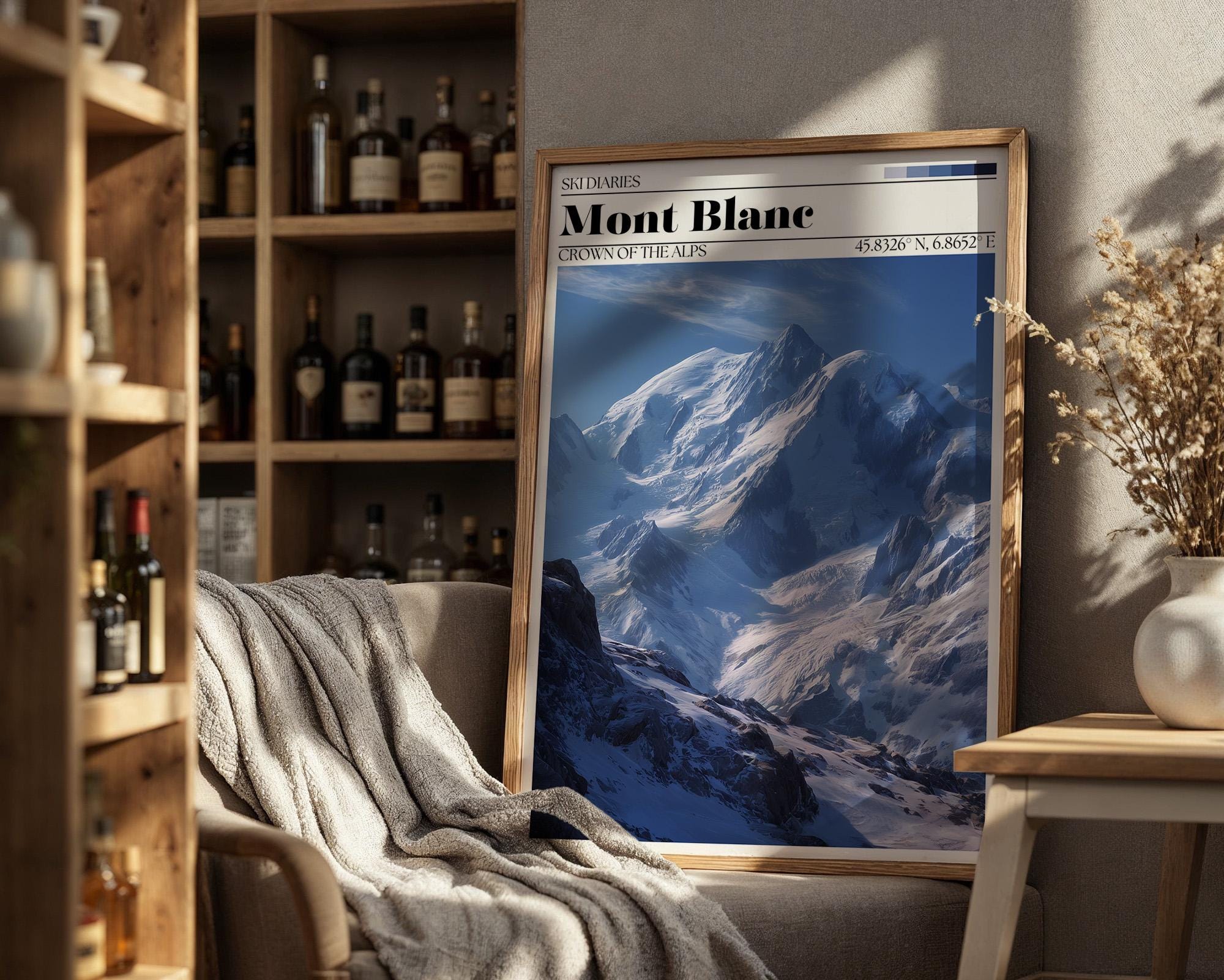Mont Blanc Print - French Alps Mountain Art