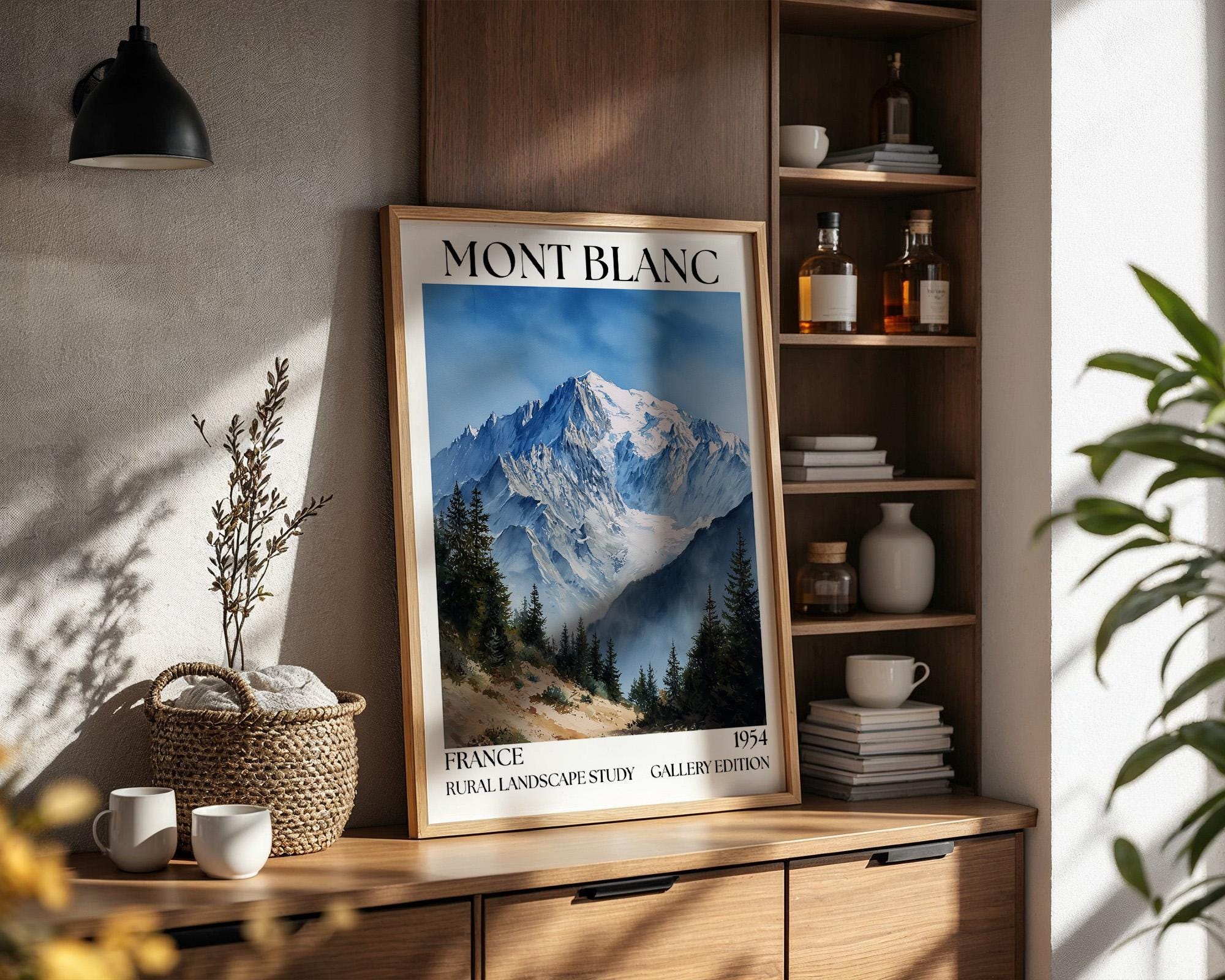 Mont Blanc Henri Mattise Poster - French Alps Travel Wall Art Print