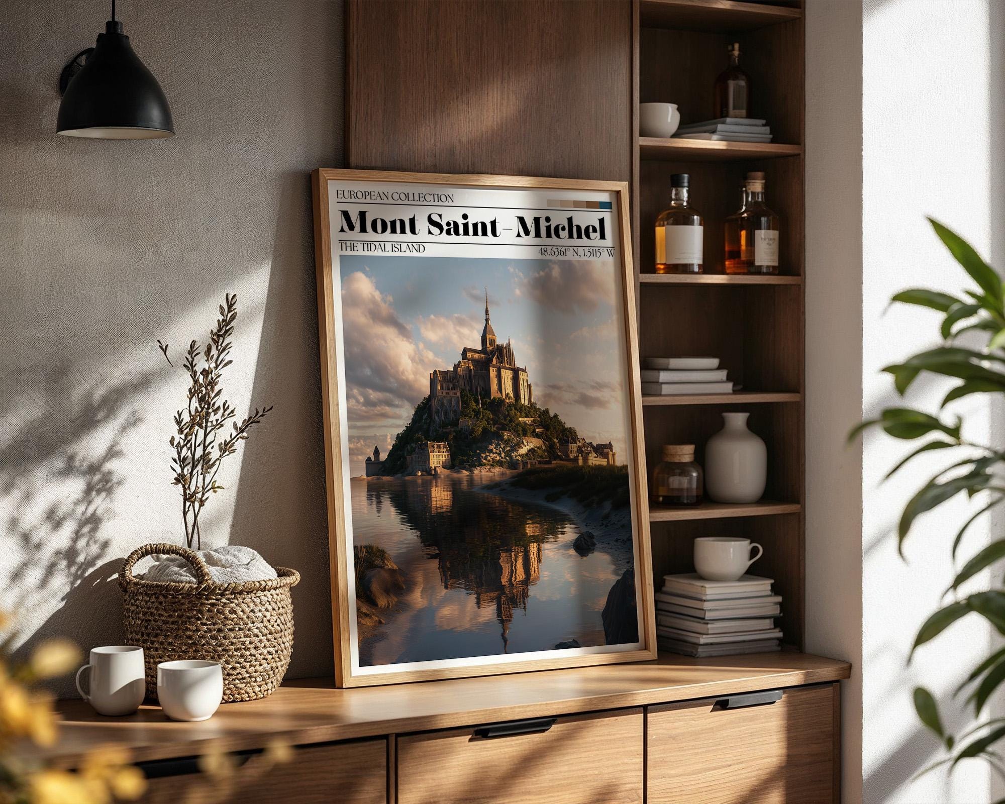 Mont Saint-Michel Poster - Normandy Travel Print - French Wall Art