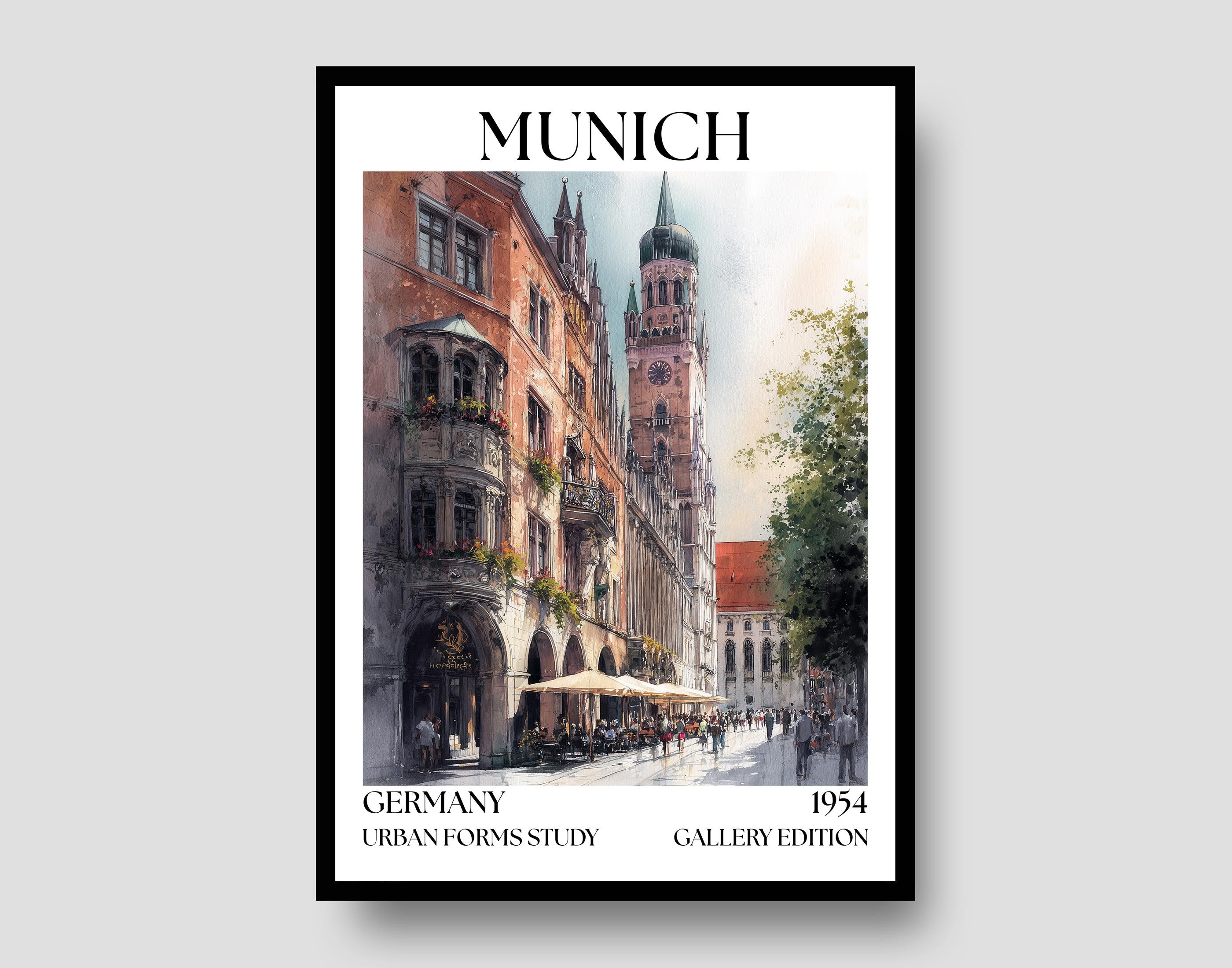 Munich Henri Mattise Poster – German Watercolour Wall Art Print