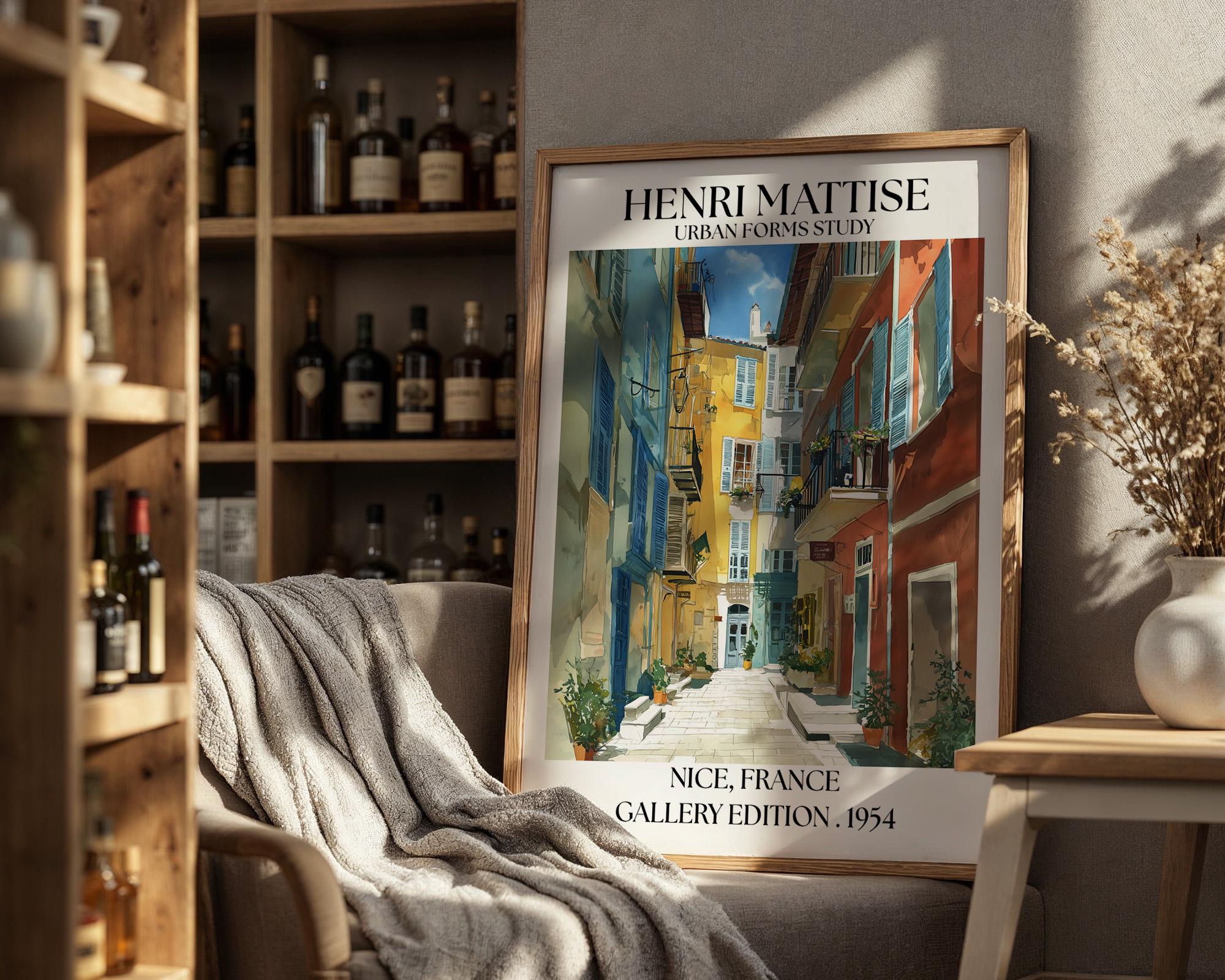 Henri Mattise Nice Travel Poster - French Riviera Wall Art Print
