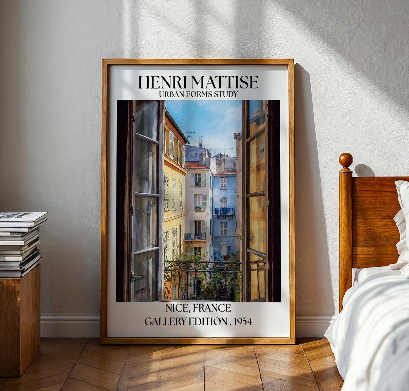 Henri Mattise Nice Travel Poster - Nice, French Riviera Wall Art Print