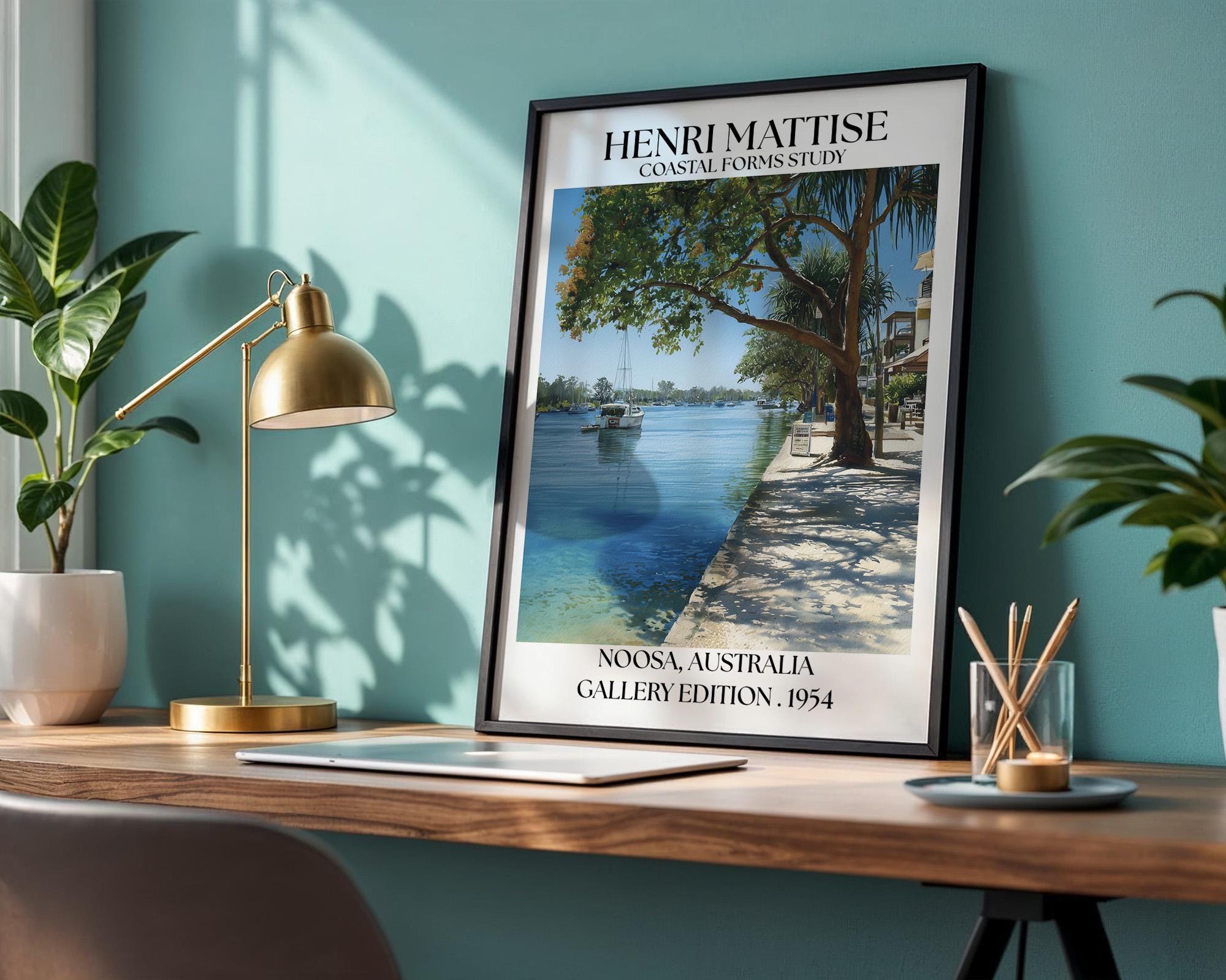 Henri Mattise Noosa Poster - Sunshine Coast Travel Wall Art