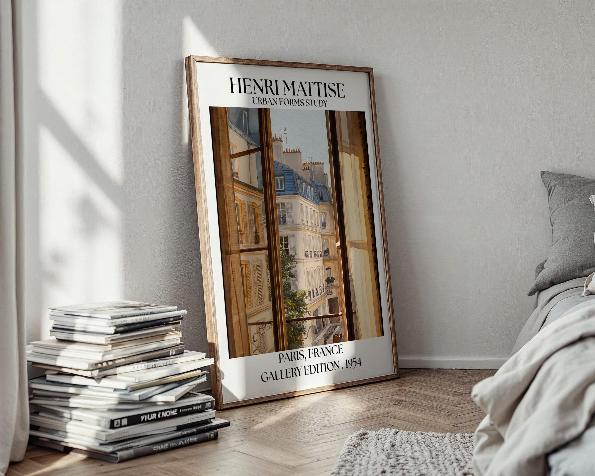 Henri Mattise Paris Open Window Poster - French Travel Wall Art Print