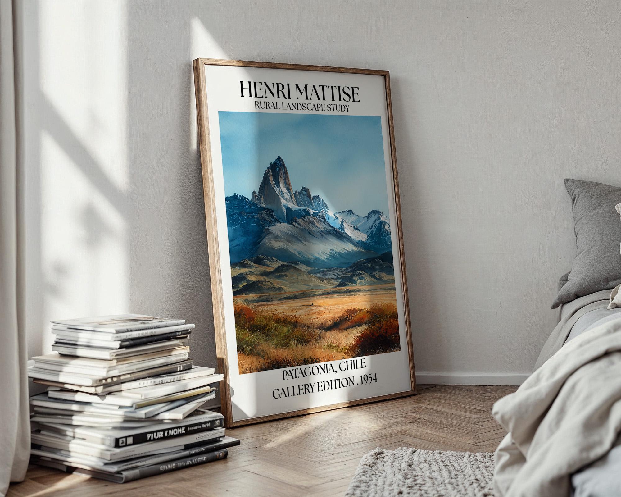 Henri Mattise Patagonia Poster - Patagonia Travel Wall Art Print