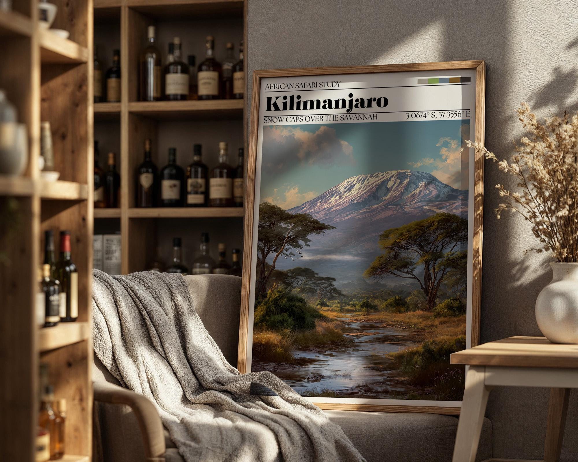 Mount Kilimanjaro Travel Poster - Tanzania Wall Art Print