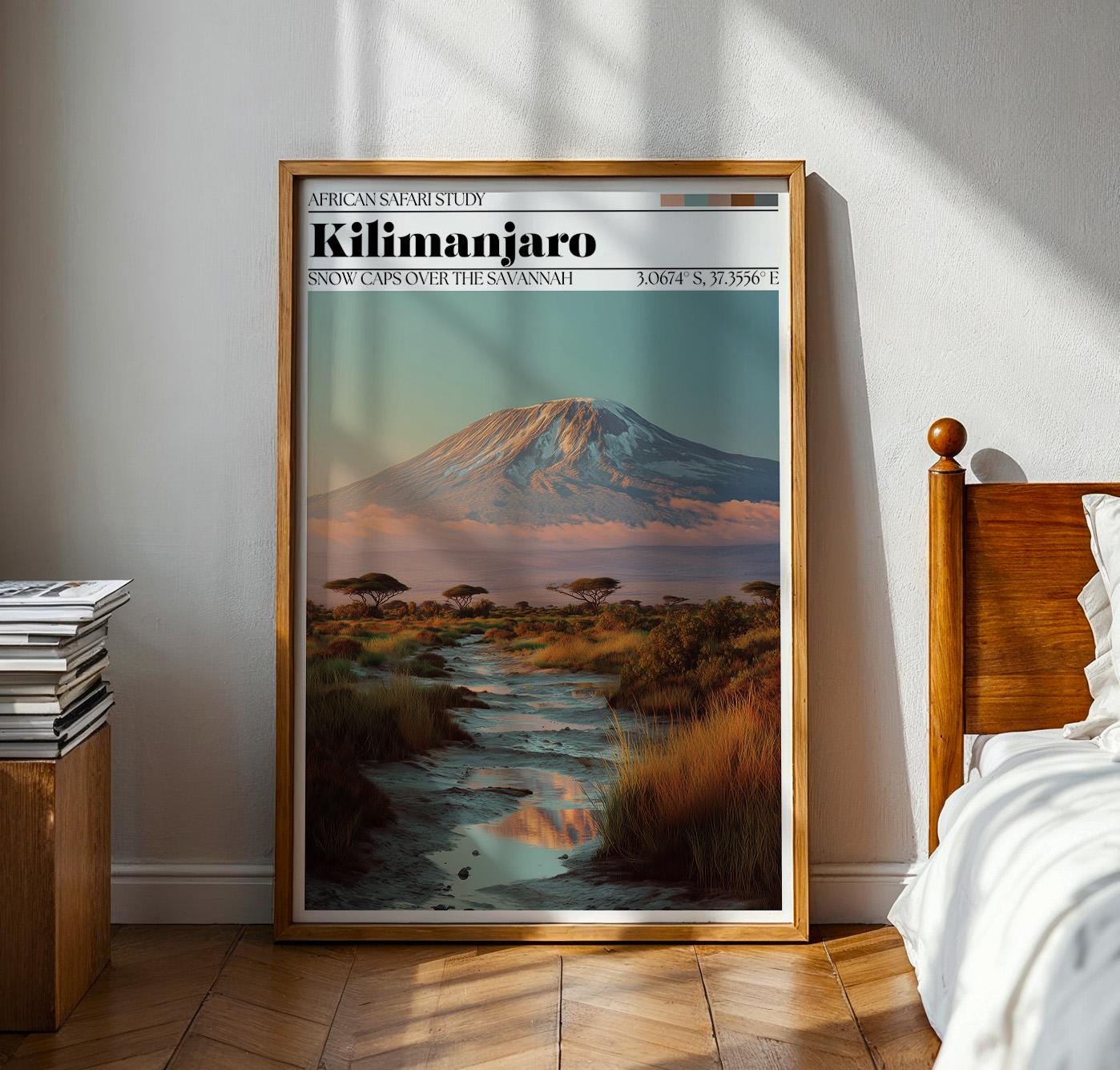 Mount Kilimanjaro Poster - Tanzanian Travel Wall Art Print
