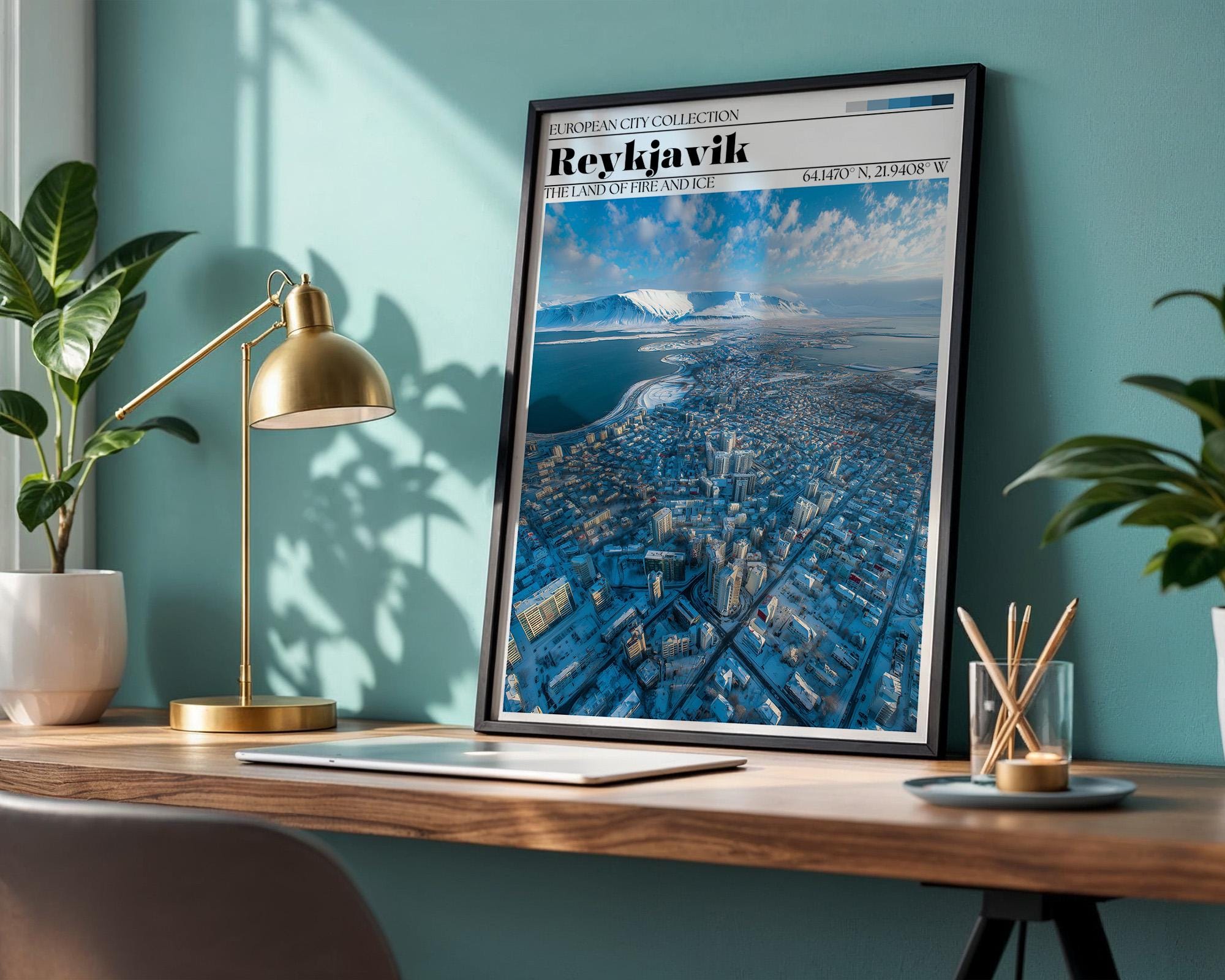 Reykjavik Iceland Poster – Reykjavik Travel Wall Art Print