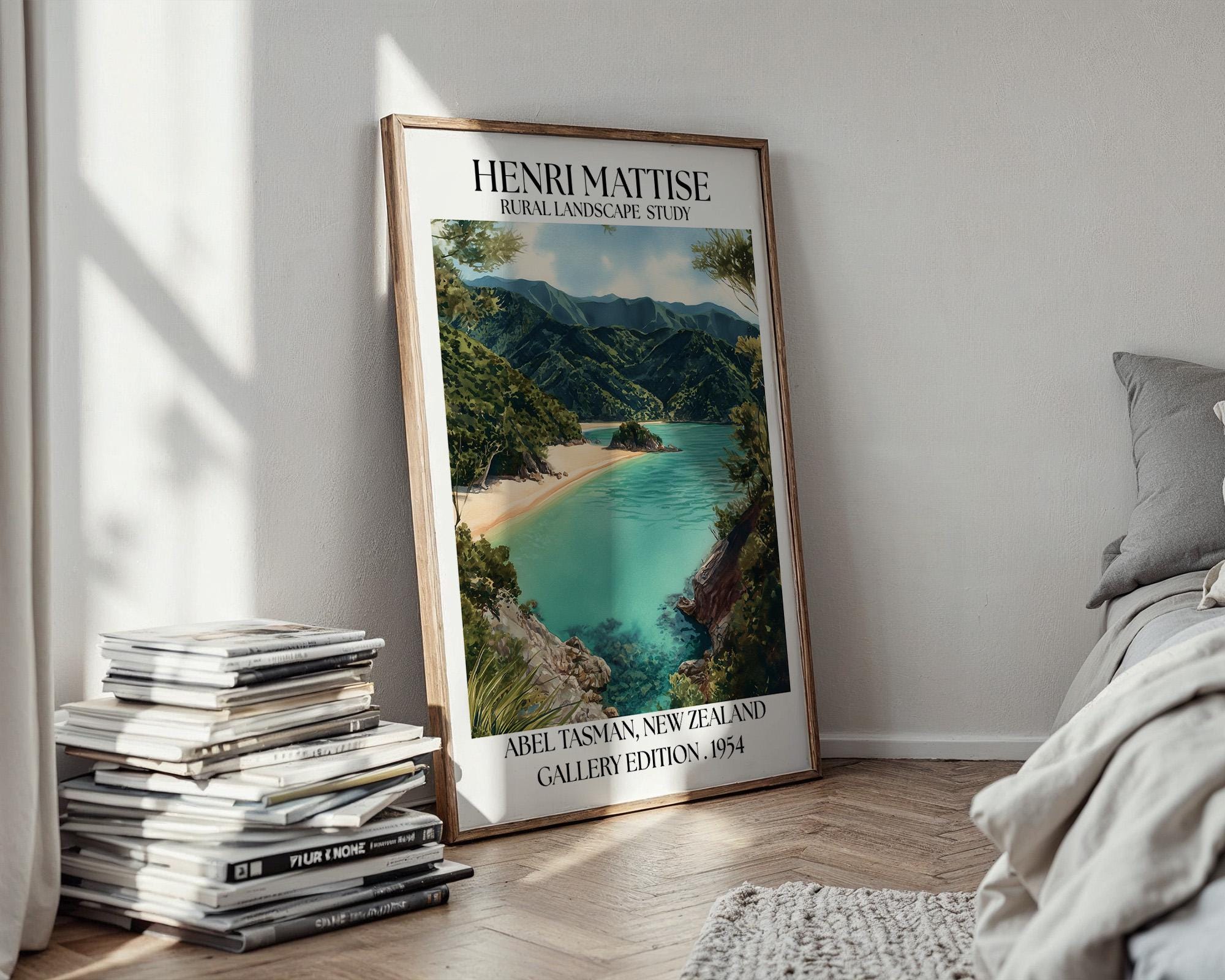 Abel Tasman National Park Henri Mattise Poster - New Zealand Travel Print