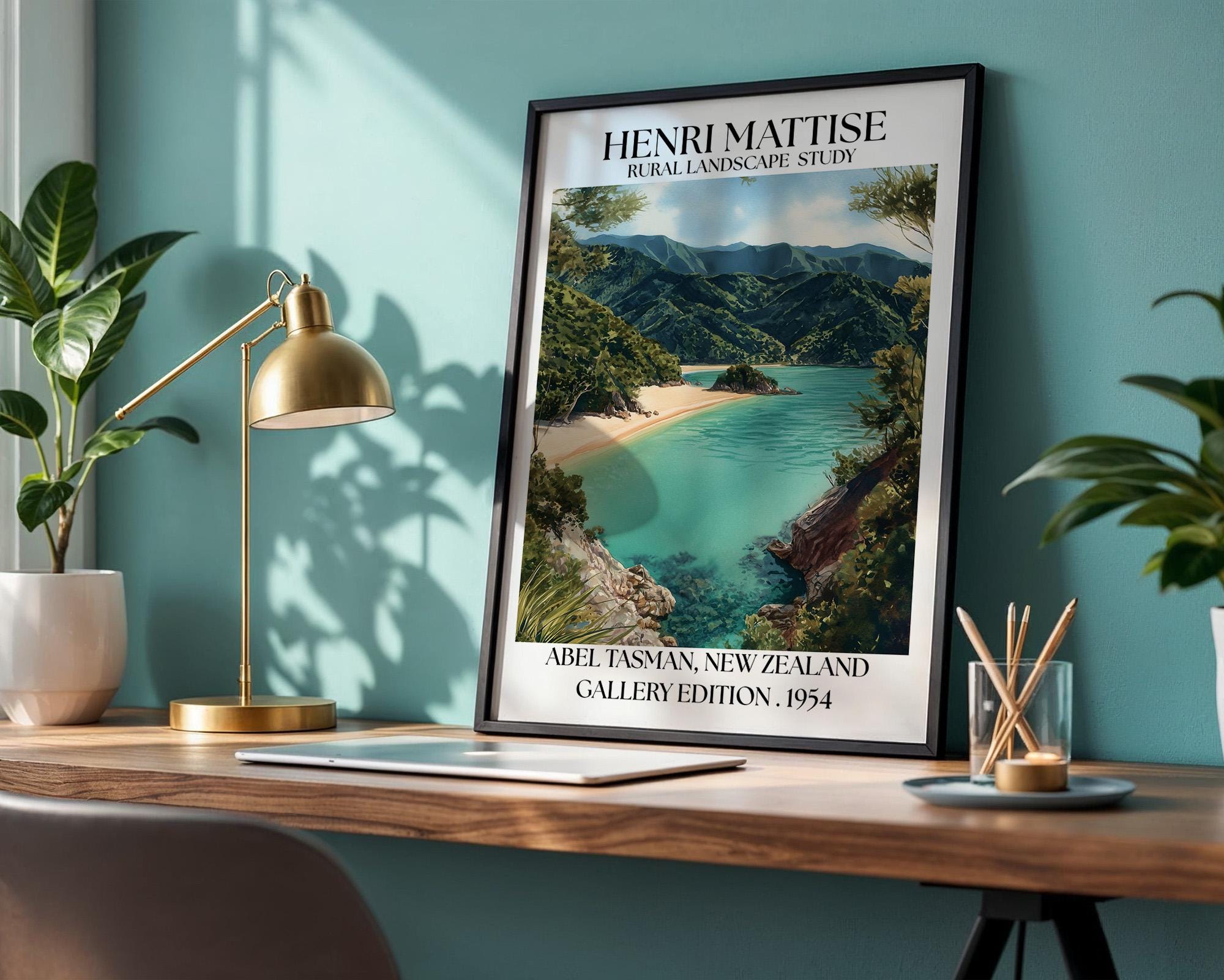 Abel Tasman National Park Henri Mattise Poster - New Zealand Travel Print