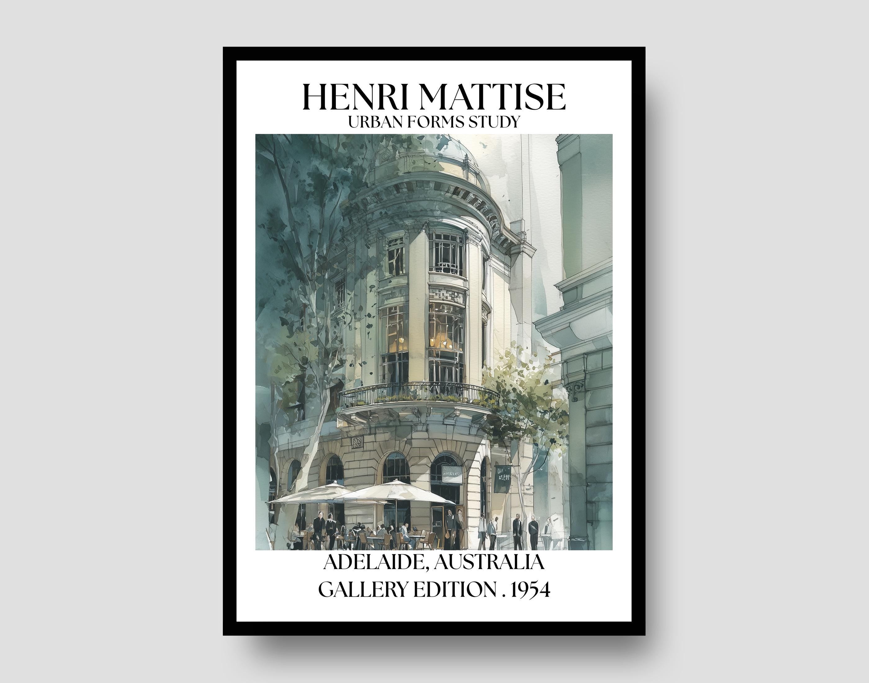 Henri Mattise Adelaide Poster – Australia Travel Wall Art Print