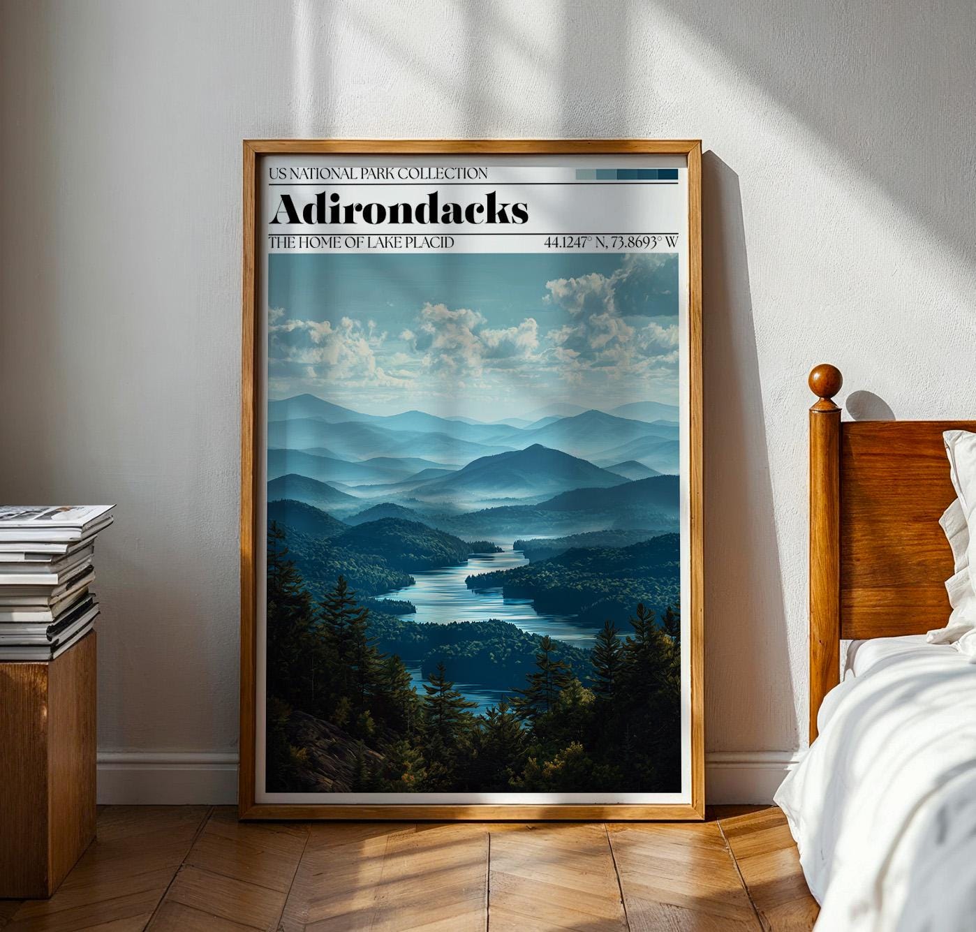 Adirondack National Park Poster - New York Lake Landscape Art