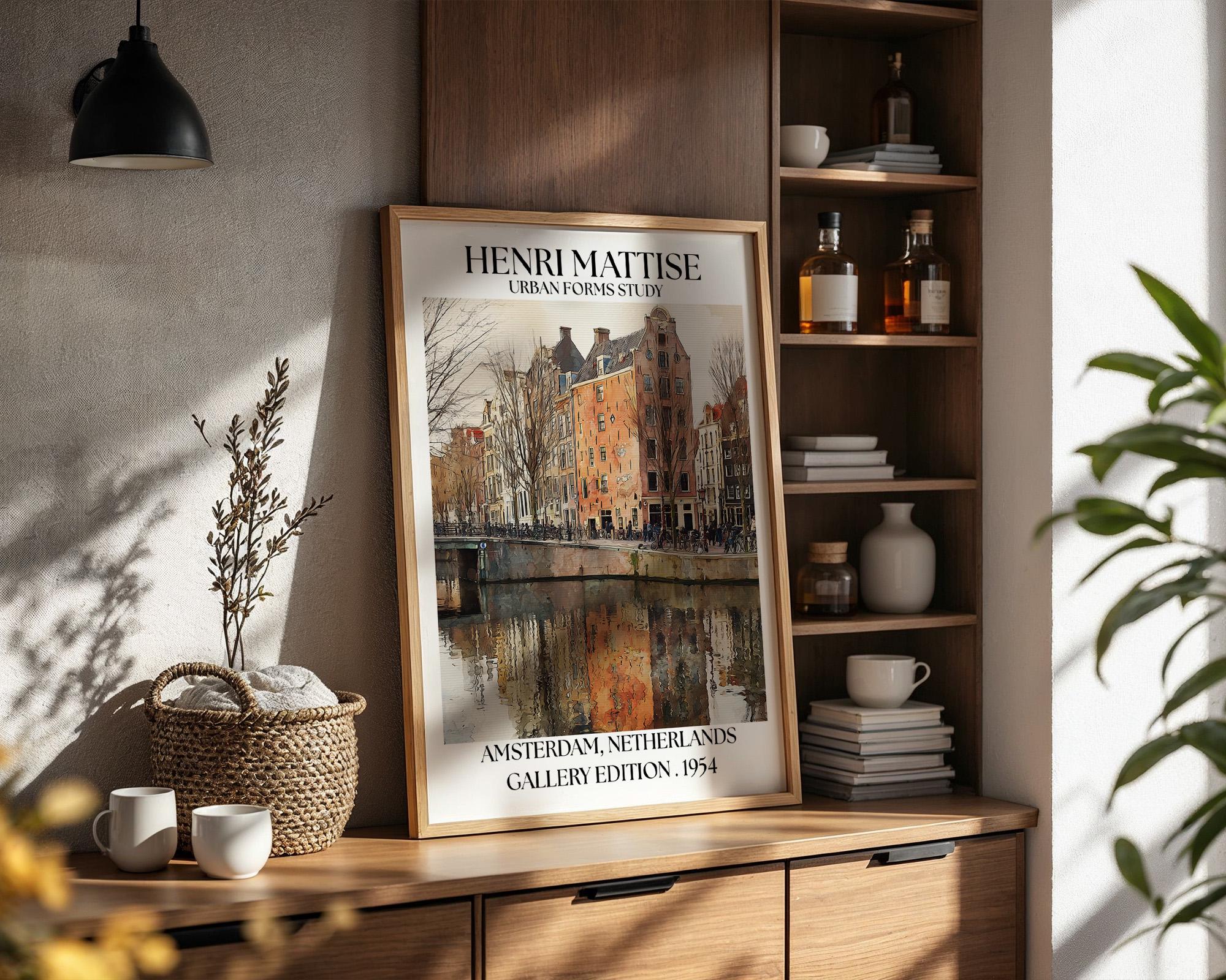 Henri Mattise Amsterdam Poster - Dutch Travel Wall Art Print