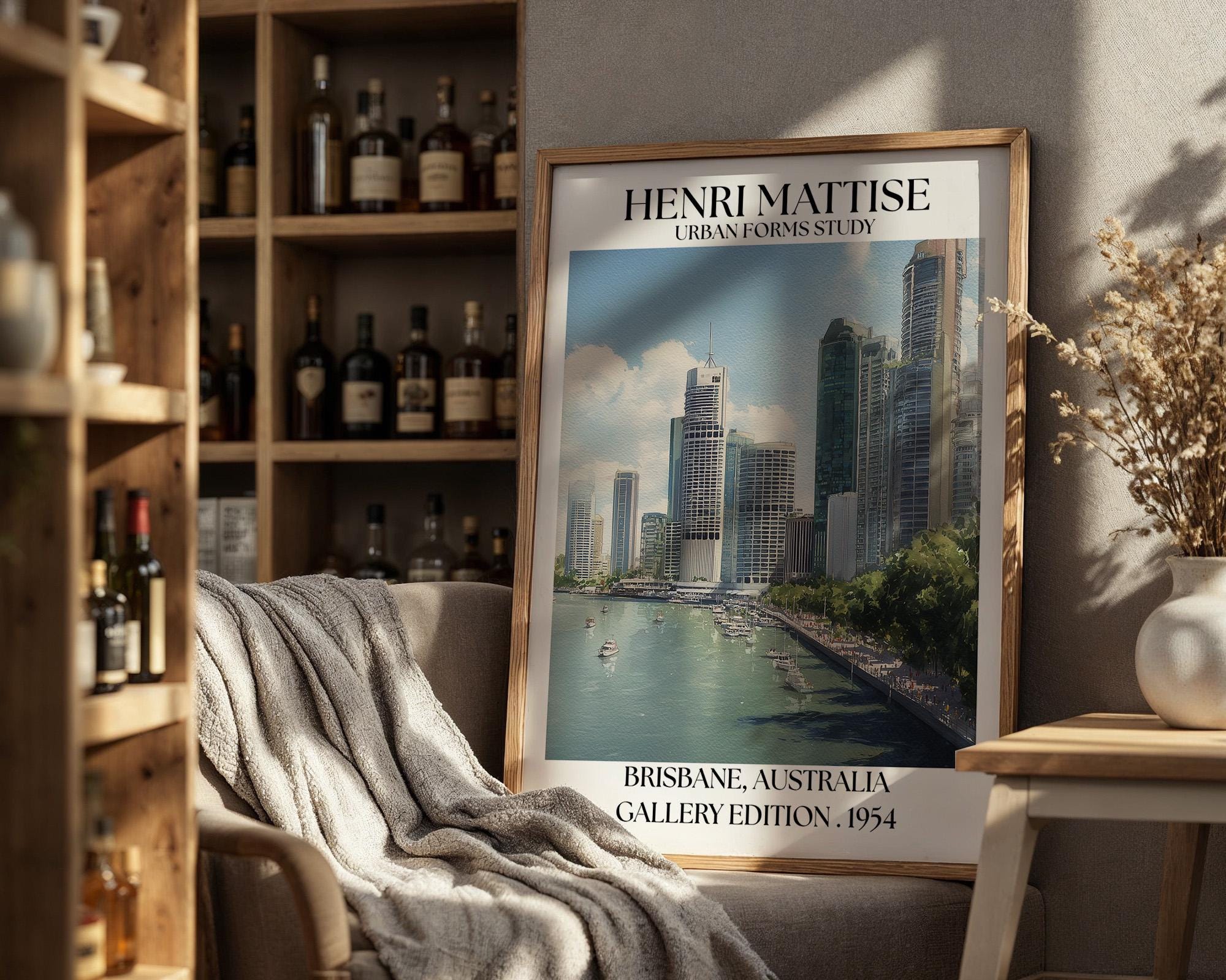 Brisbane Henri Mattise Poster - Australia Travel Wall Art Print