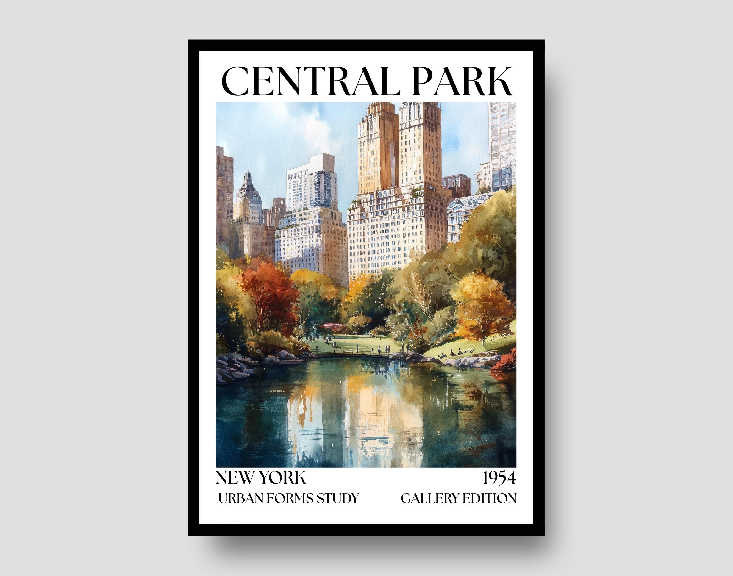Central Park New York Poster - Henri Mattise Travel Wall Art