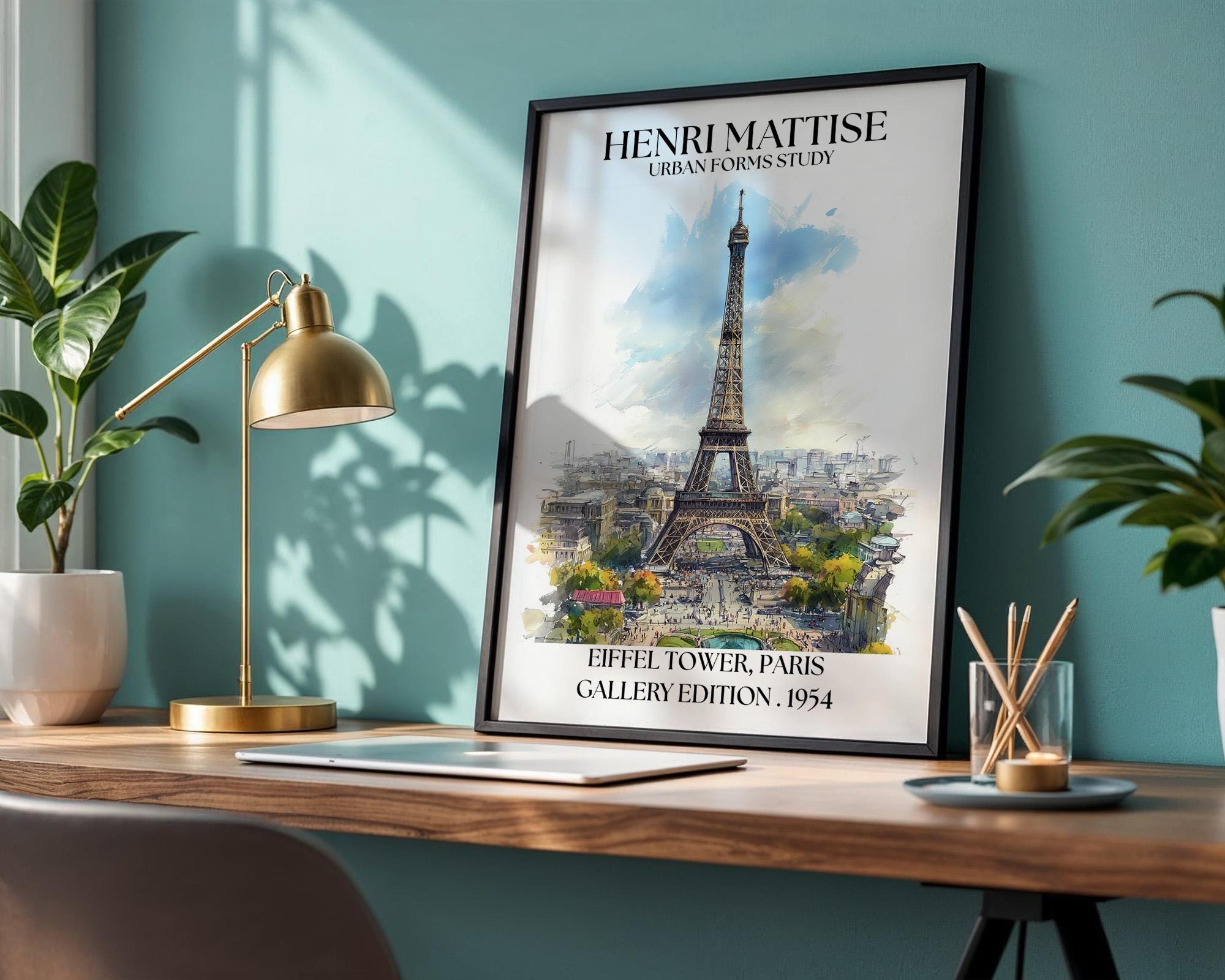 Henri Mattise Eiffel Tower Poster - Paris Travel Wall Art