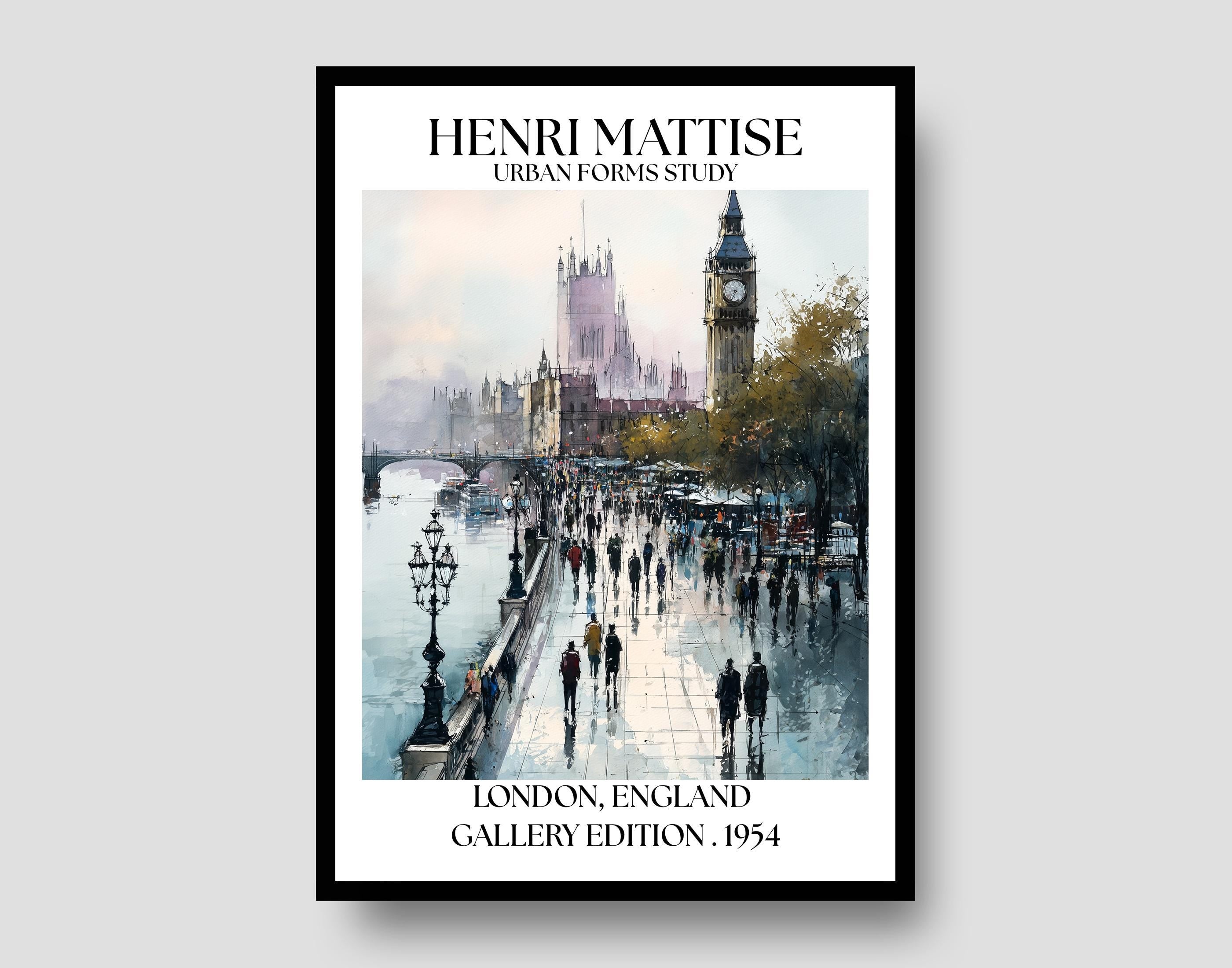 Henri Mattise London Poster - Big Ben Travel Wall Art Print