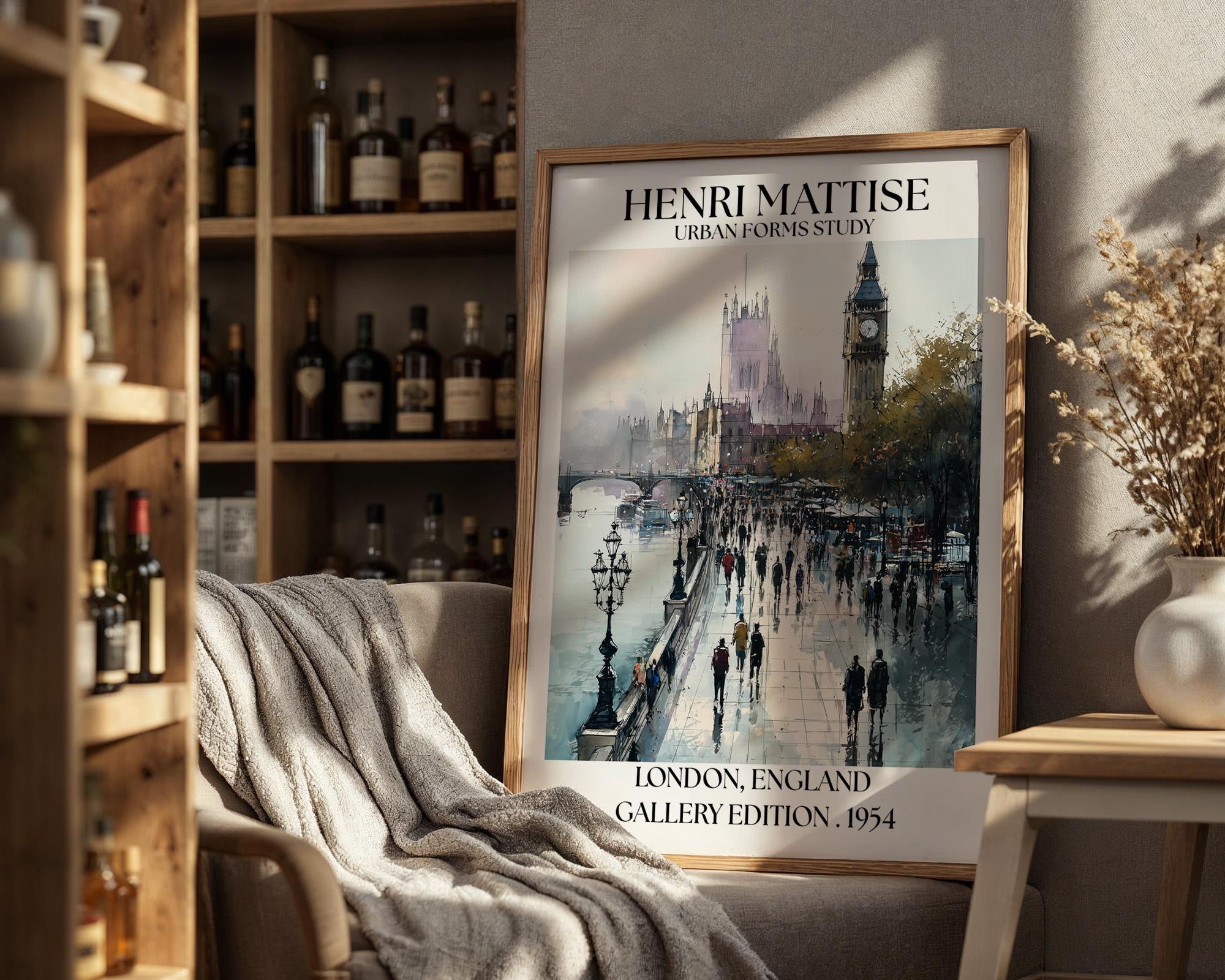 Henri Mattise London Poster - Big Ben Travel Wall Art Print