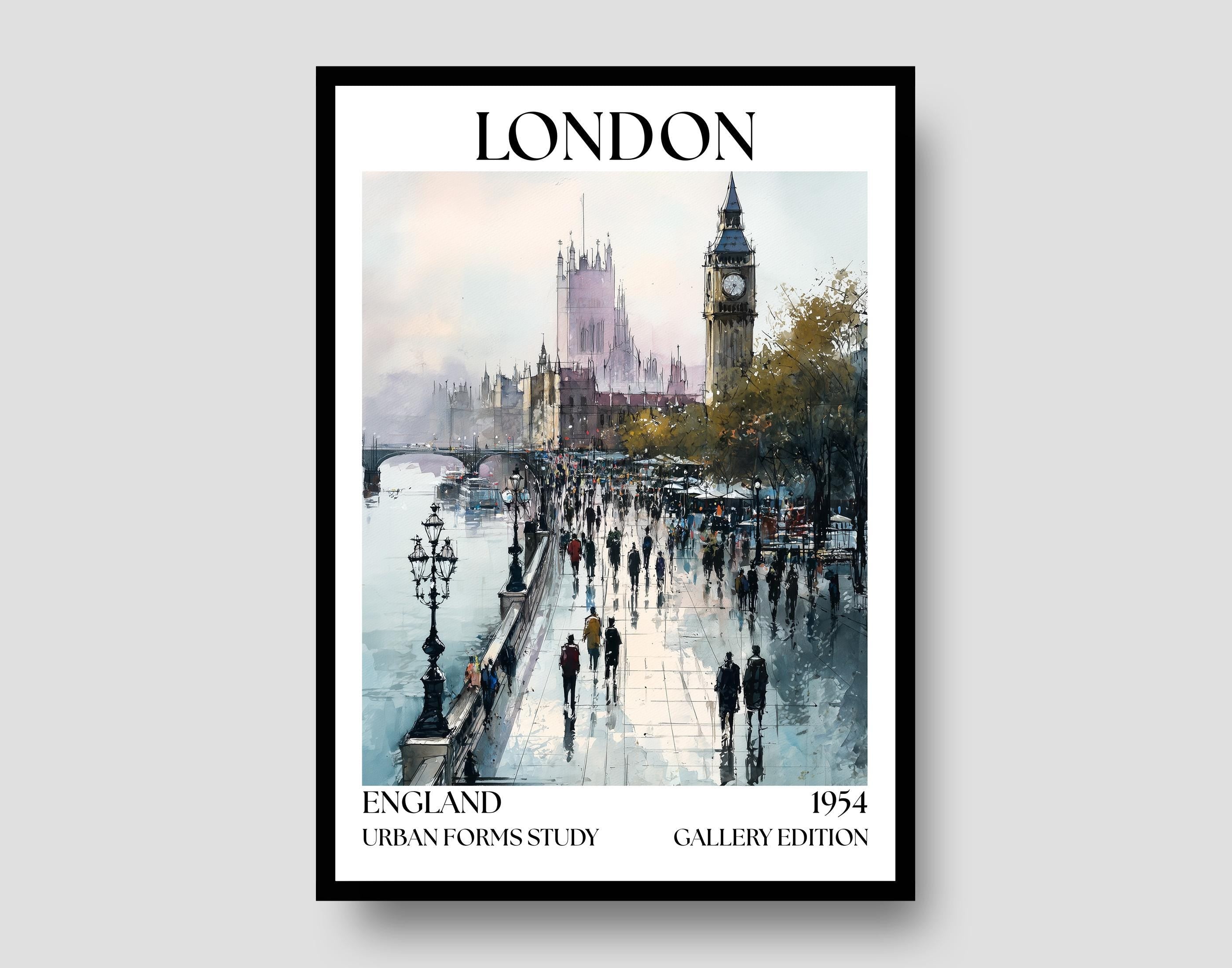 London Henri Mattise Poster - Big Ben Watercolour Print
