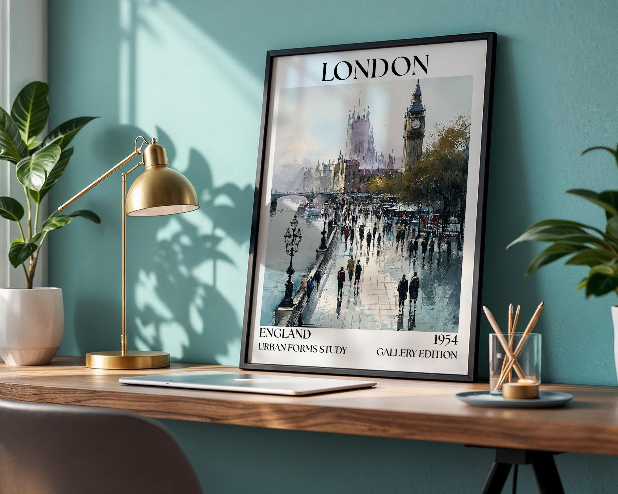 London Henri Mattise Poster - Big Ben Watercolour Print