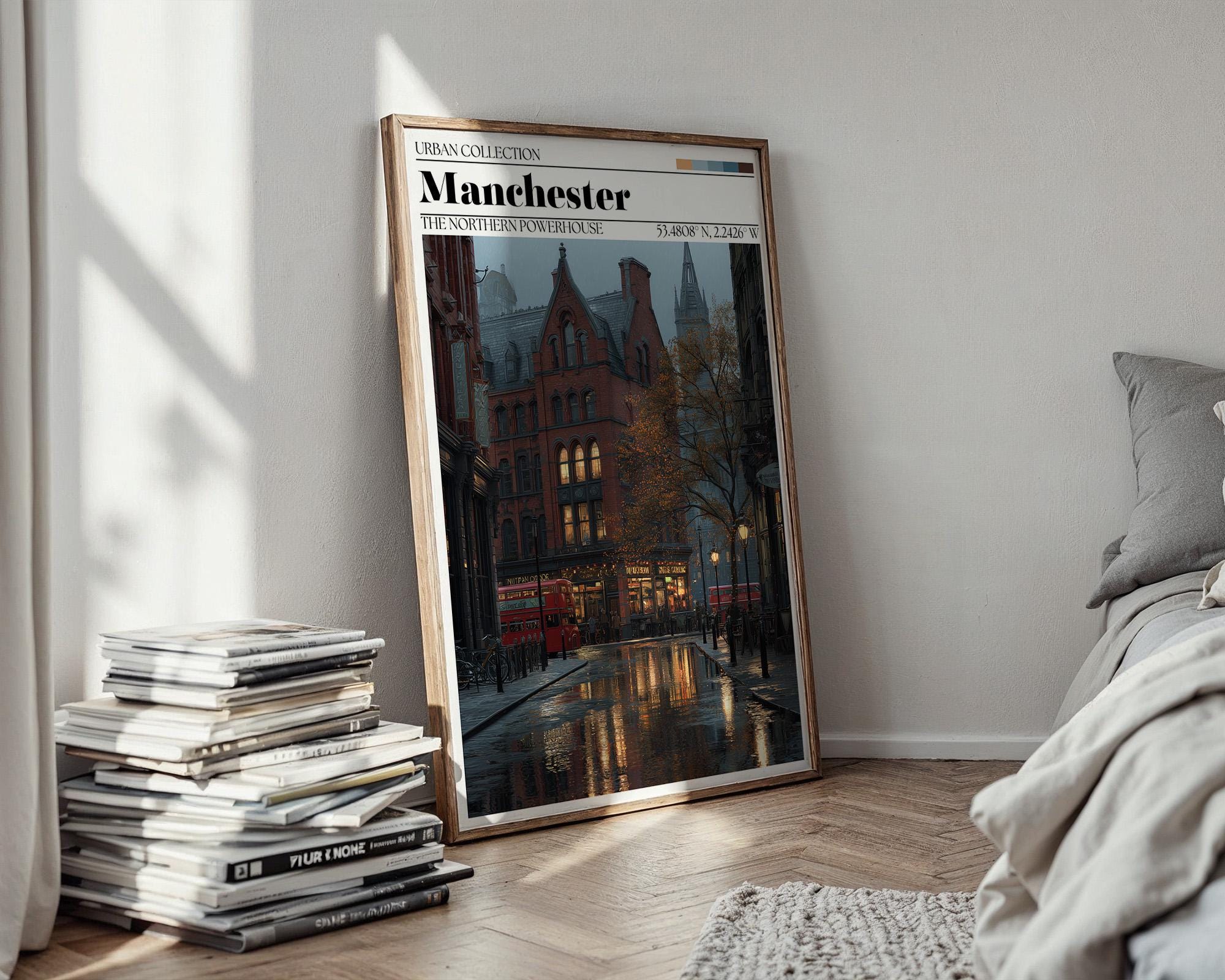 Manchester Poster - UK Travel Wall Art - Manchester Print