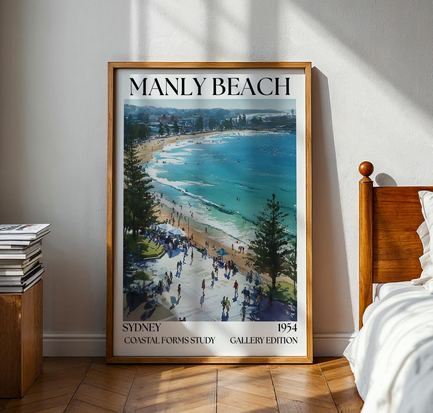 Manly Beach Henri Mattise Poster - Sydney Northern Beaches Print