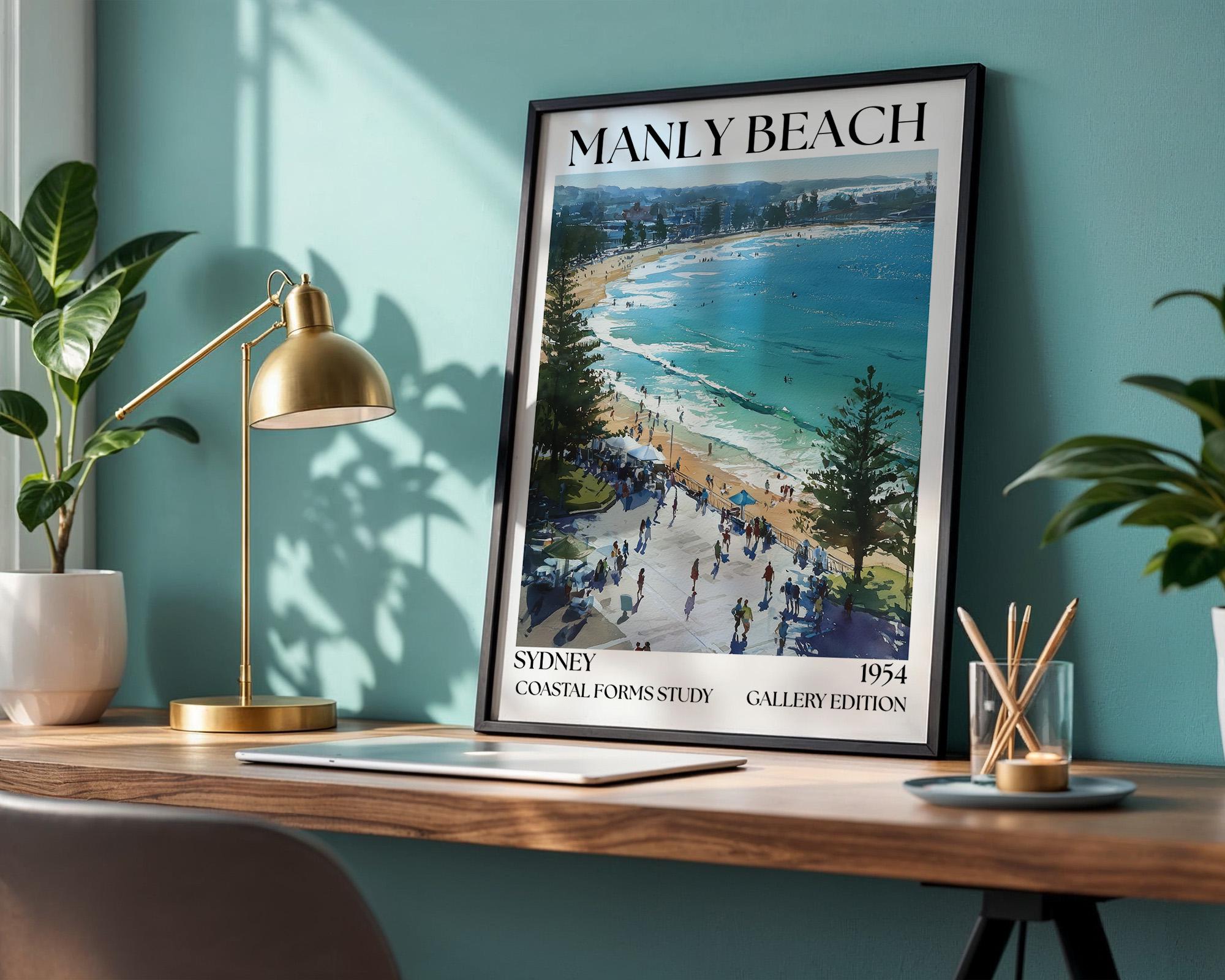 Manly Beach Henri Mattise Poster - Sydney Northern Beaches Print