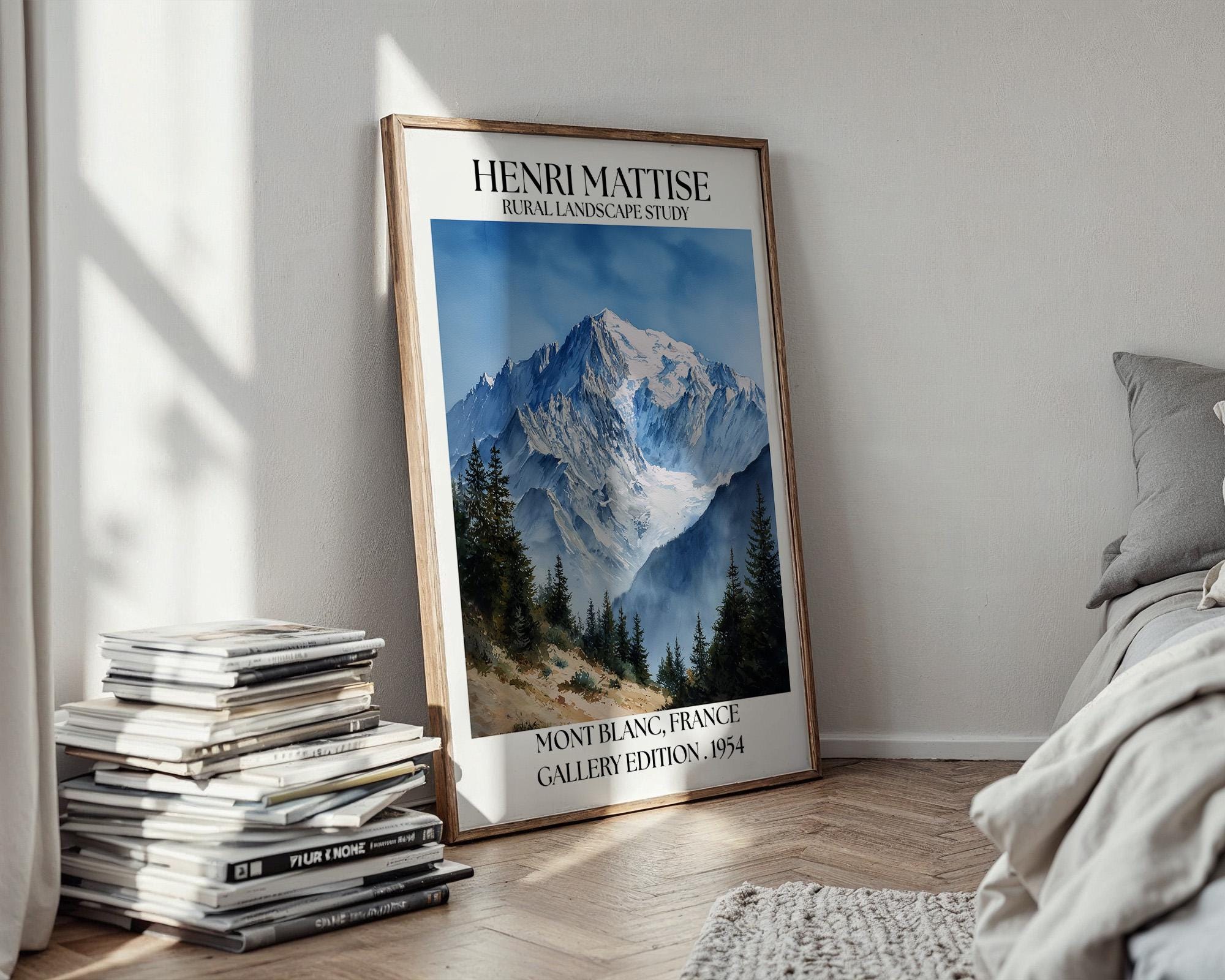 Henri Mattise Mont Blanc Poster - French Alps Wall Art