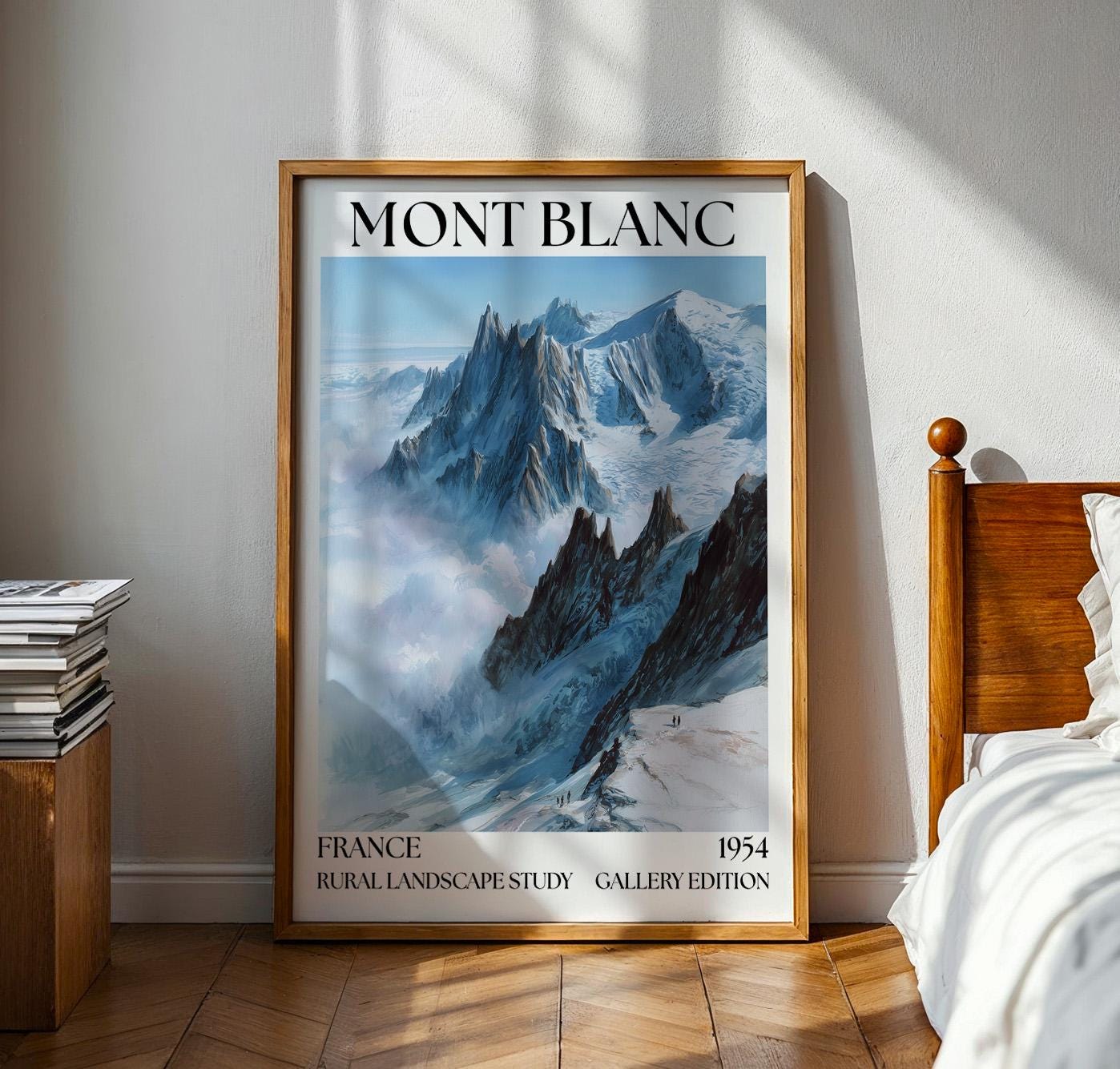 Mont Blanc Henri Mattise Poster - French Alps Watercolour Travel Print