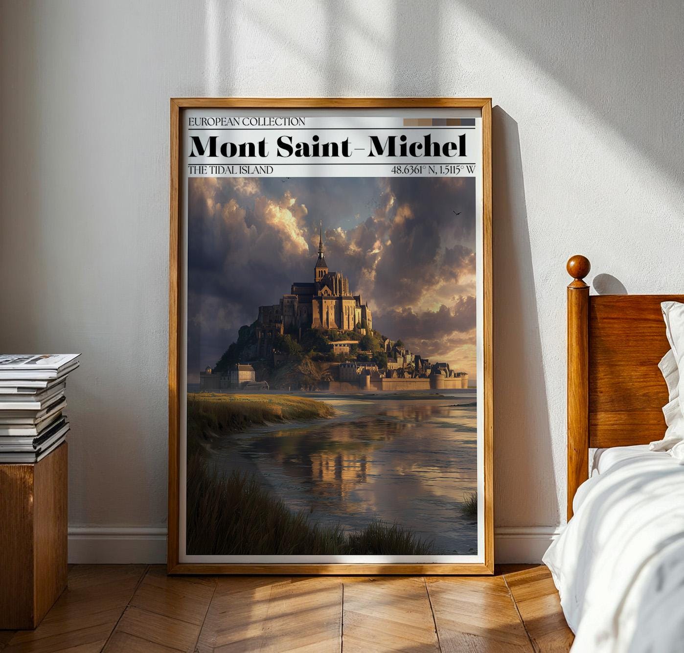 Mont Saint-Michel Poster - France Wall Art - Normandy Travel Print