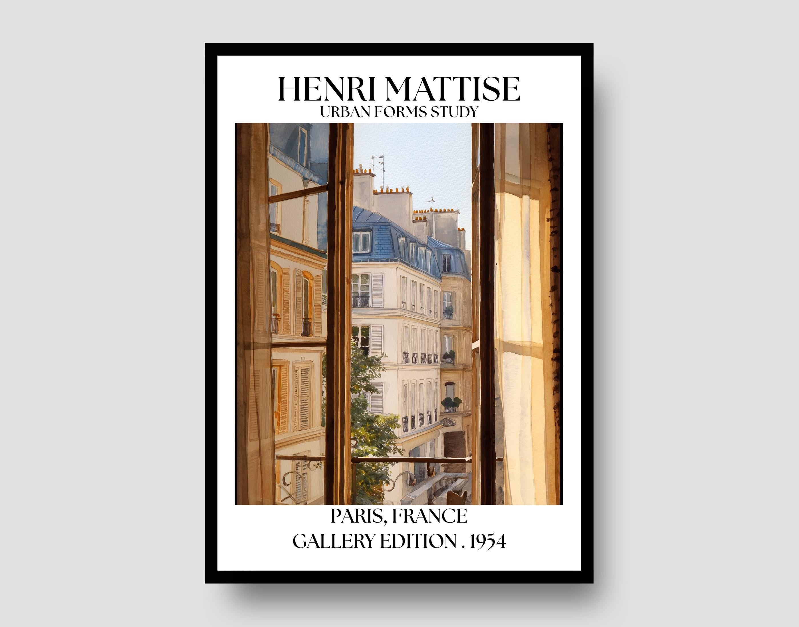 Henri Mattise Paris Open Window Poster - French Travel Wall Art Print