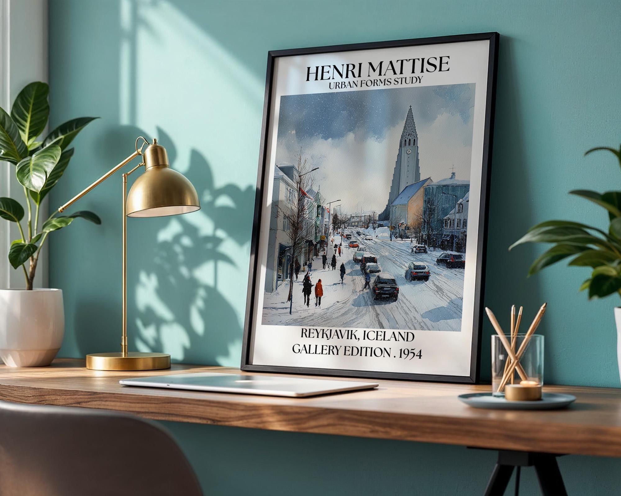 Henri Mattise Reykjavik Poster – Iceland Travel Wall Art Print