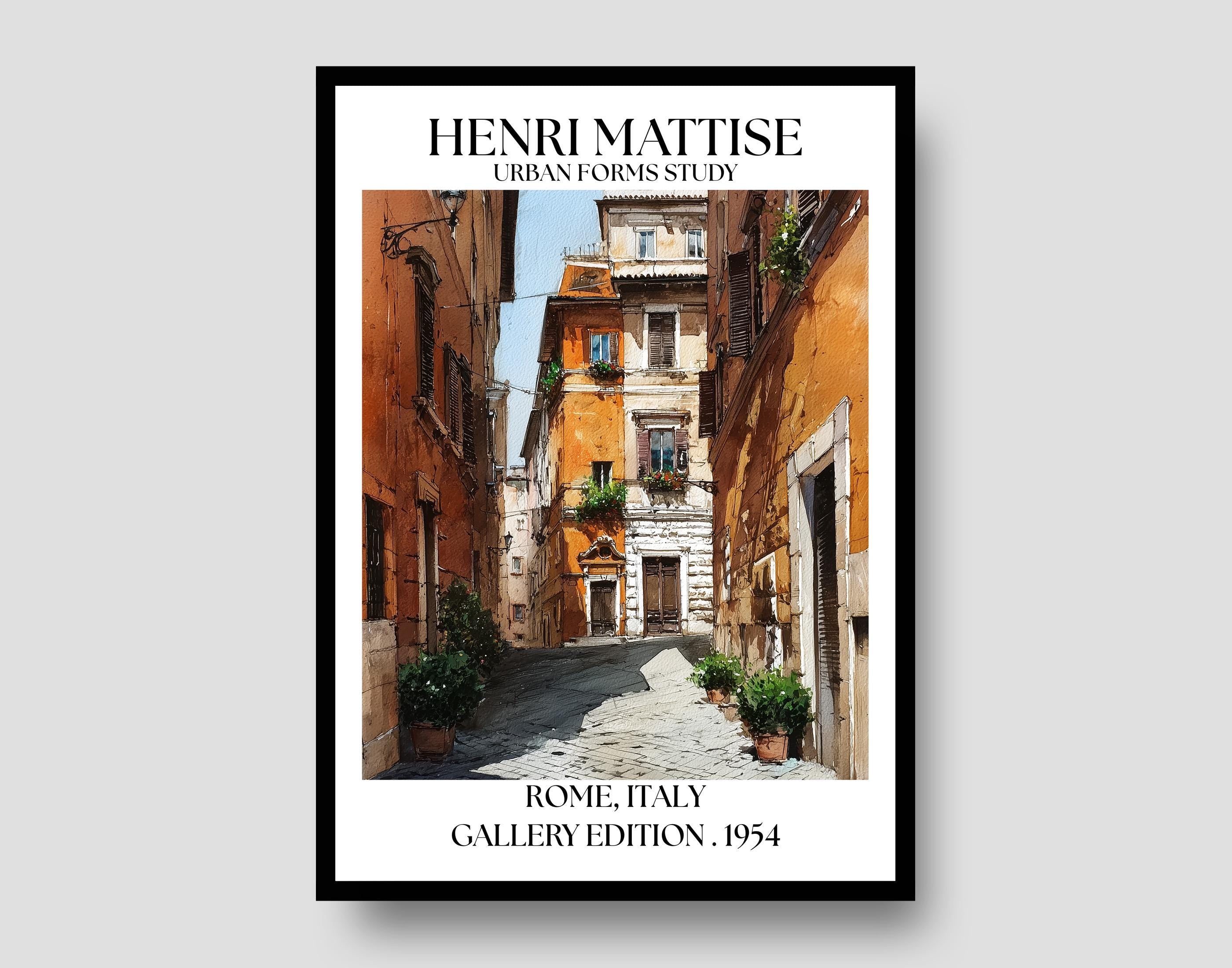 Henri Mattise Rome Poster - Italian Travel Wall Art Print