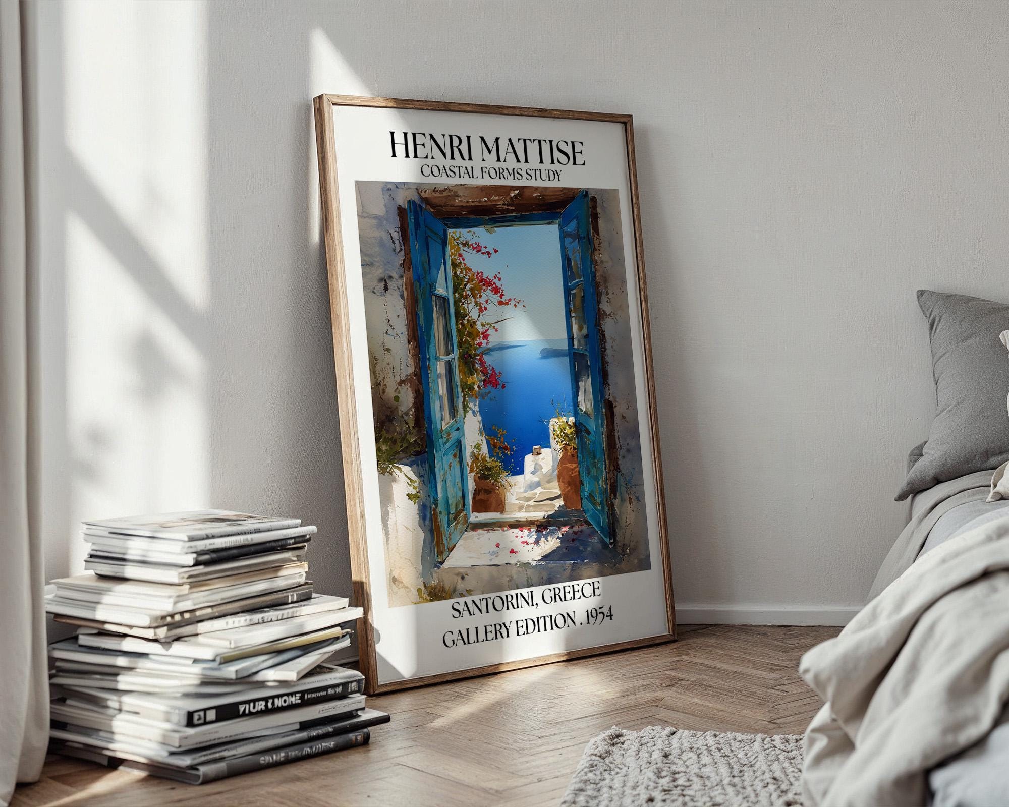 Henri Mattise Santorini Poster - Santorini Wall Art Print