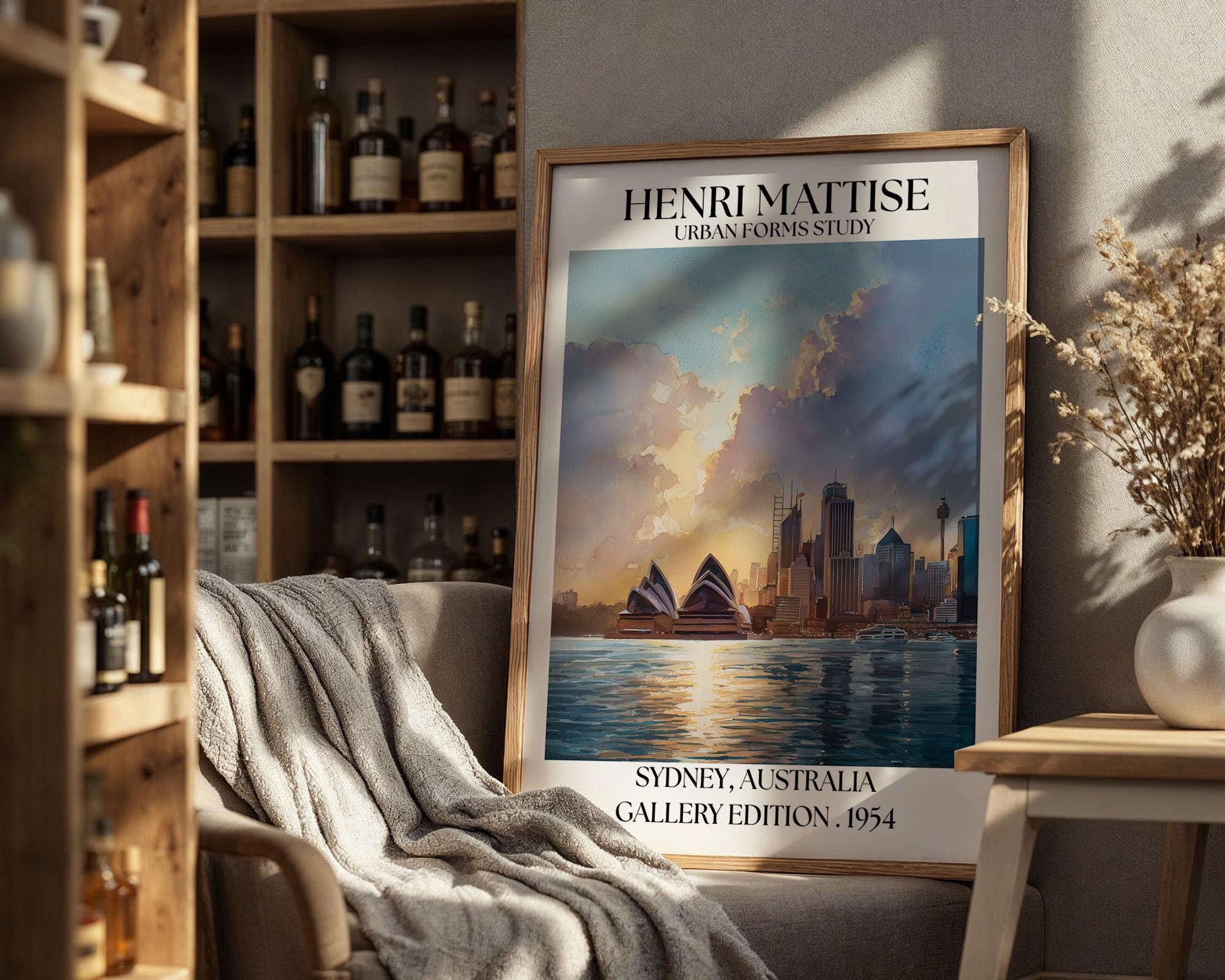 Henri Mattise Sydney Australia Travel Poster – Opera House Wall Art Print