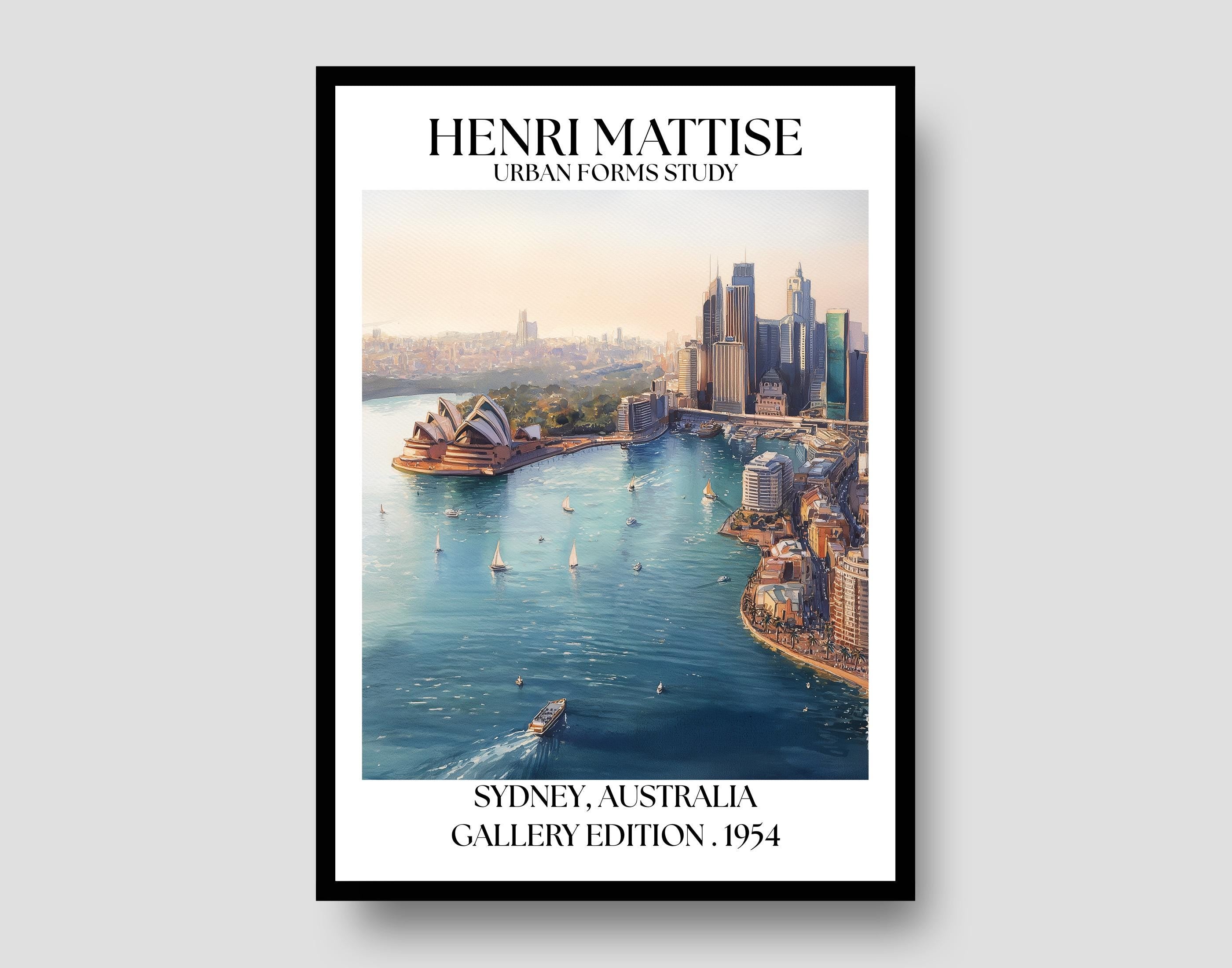 Henri Mattise Sydney Poster – Opera House Wall Art - Australia Travel Print
