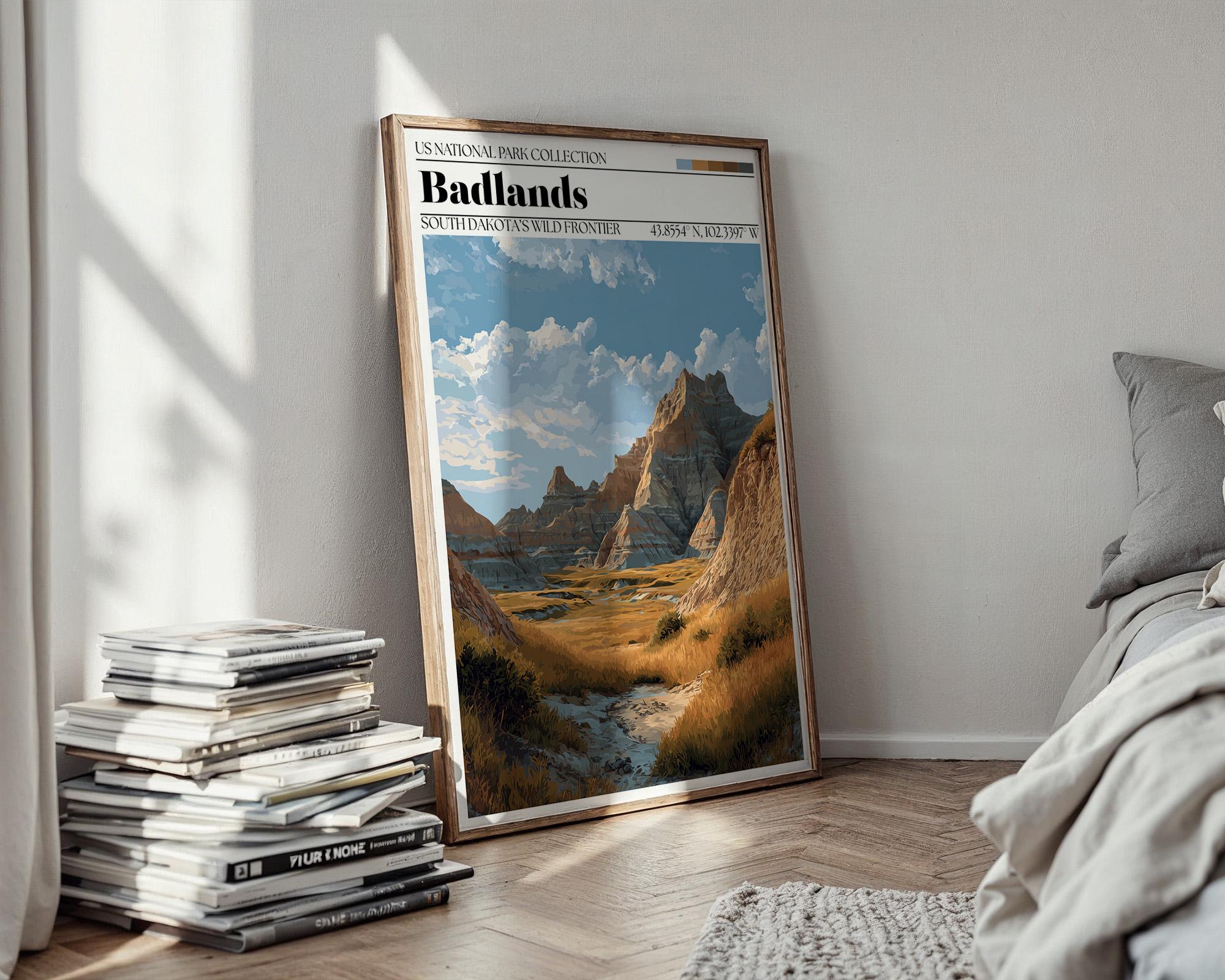 Badlands National Park Poster – South Dakota Landscape Art