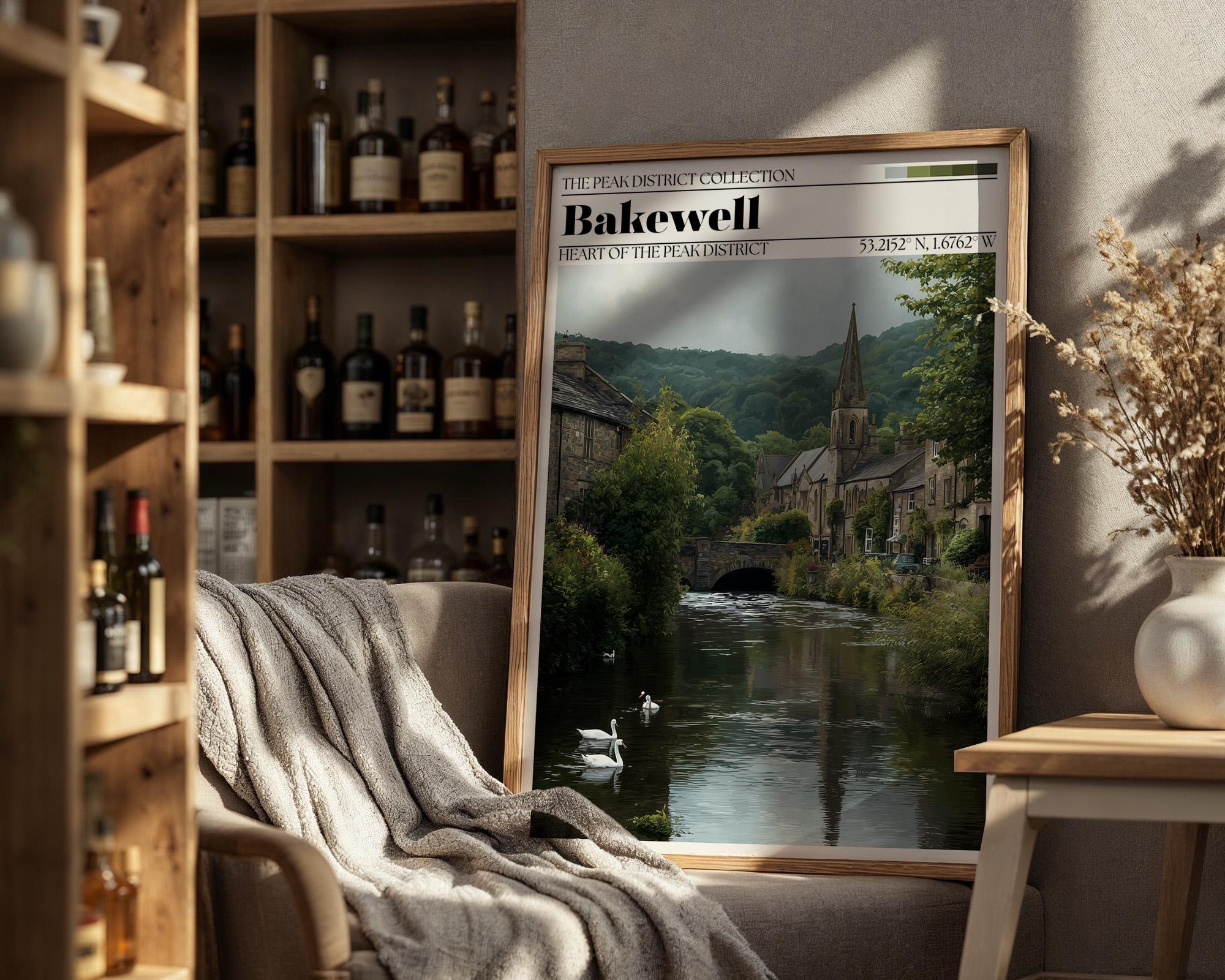 Bakewell, Peak District Poster – Bakewell Travel Wall Art Print