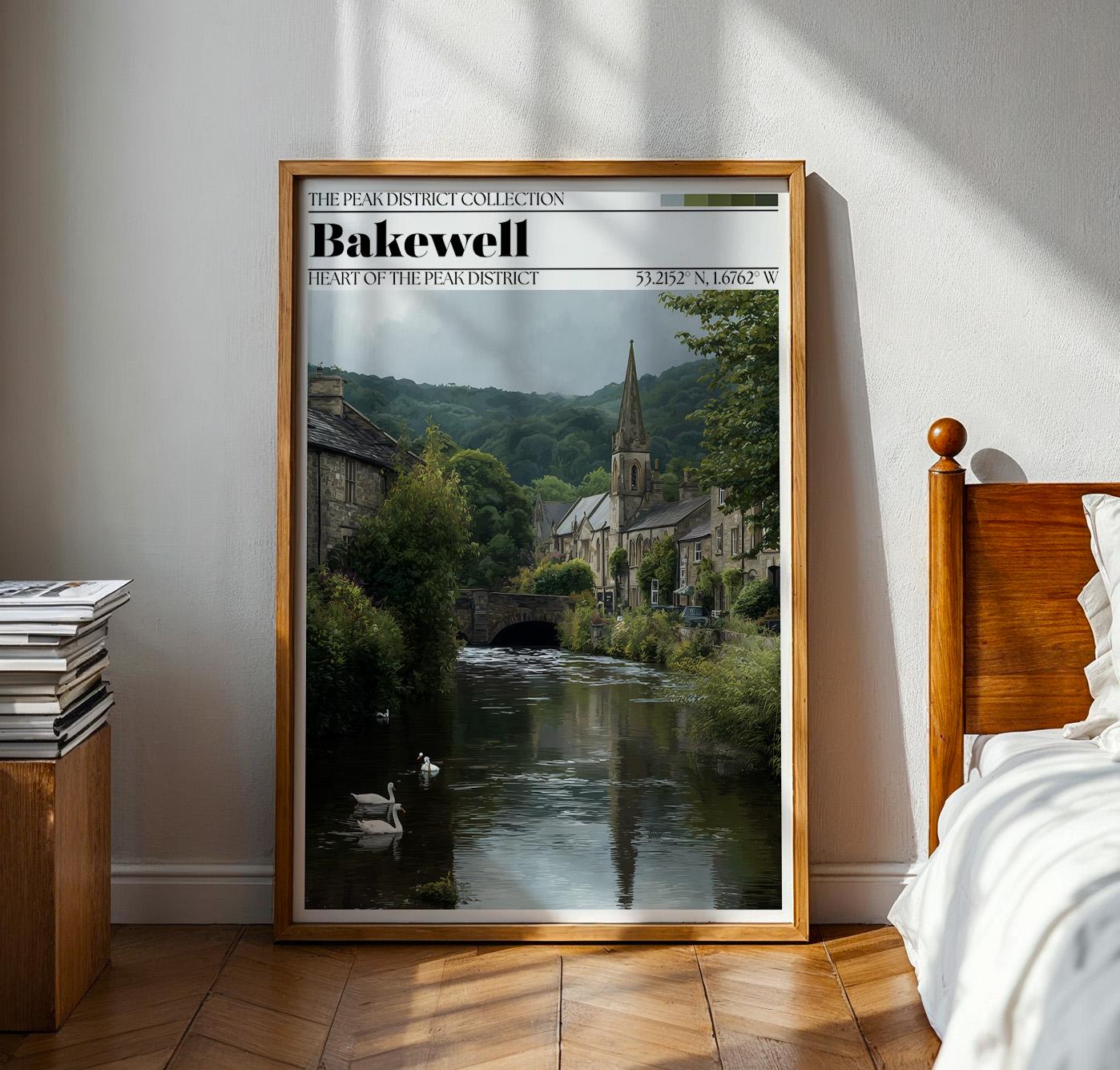 Bakewell, Peak District Poster – Bakewell Travel Wall Art Print